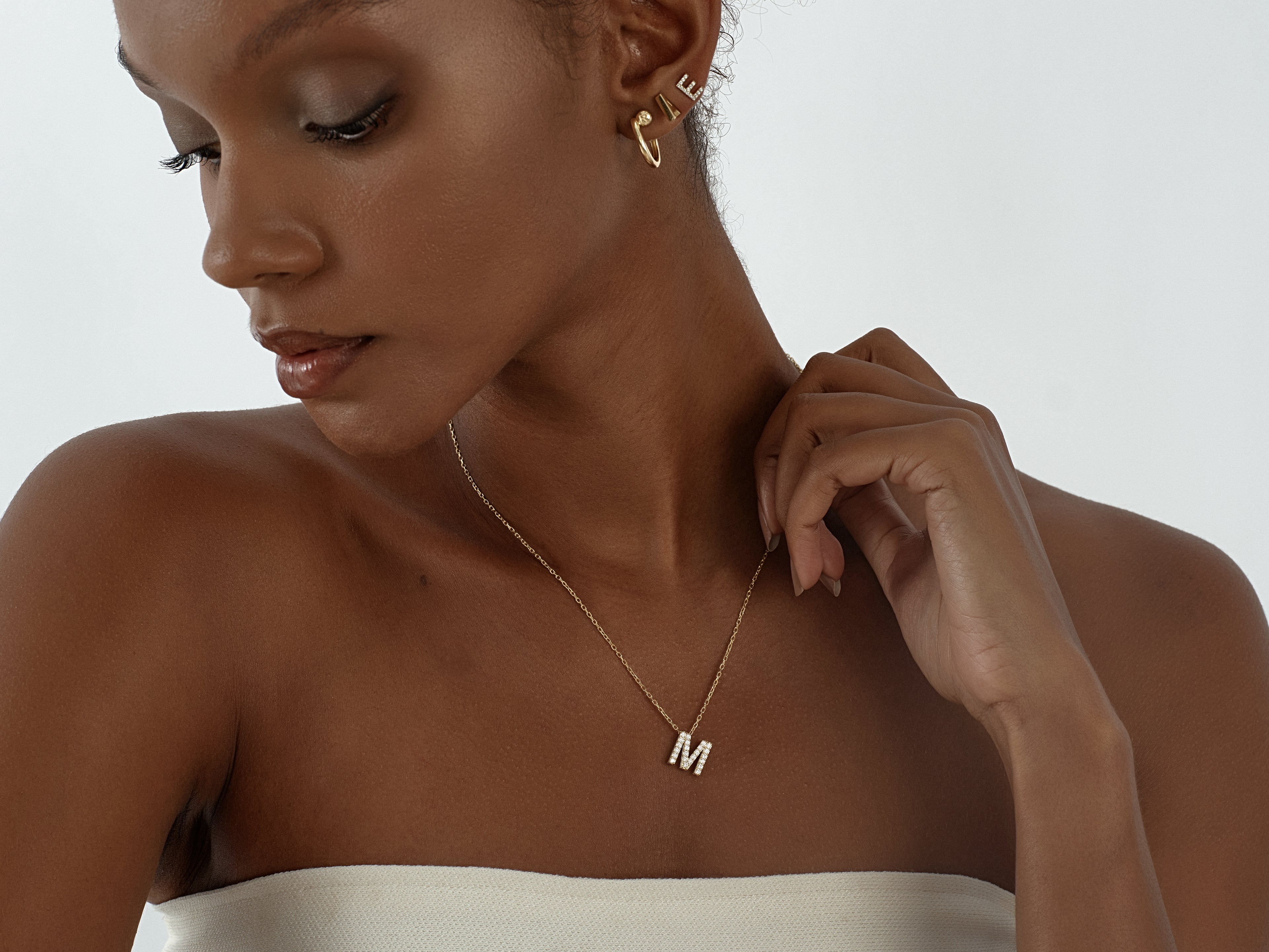 Birthstone Letter Necklace