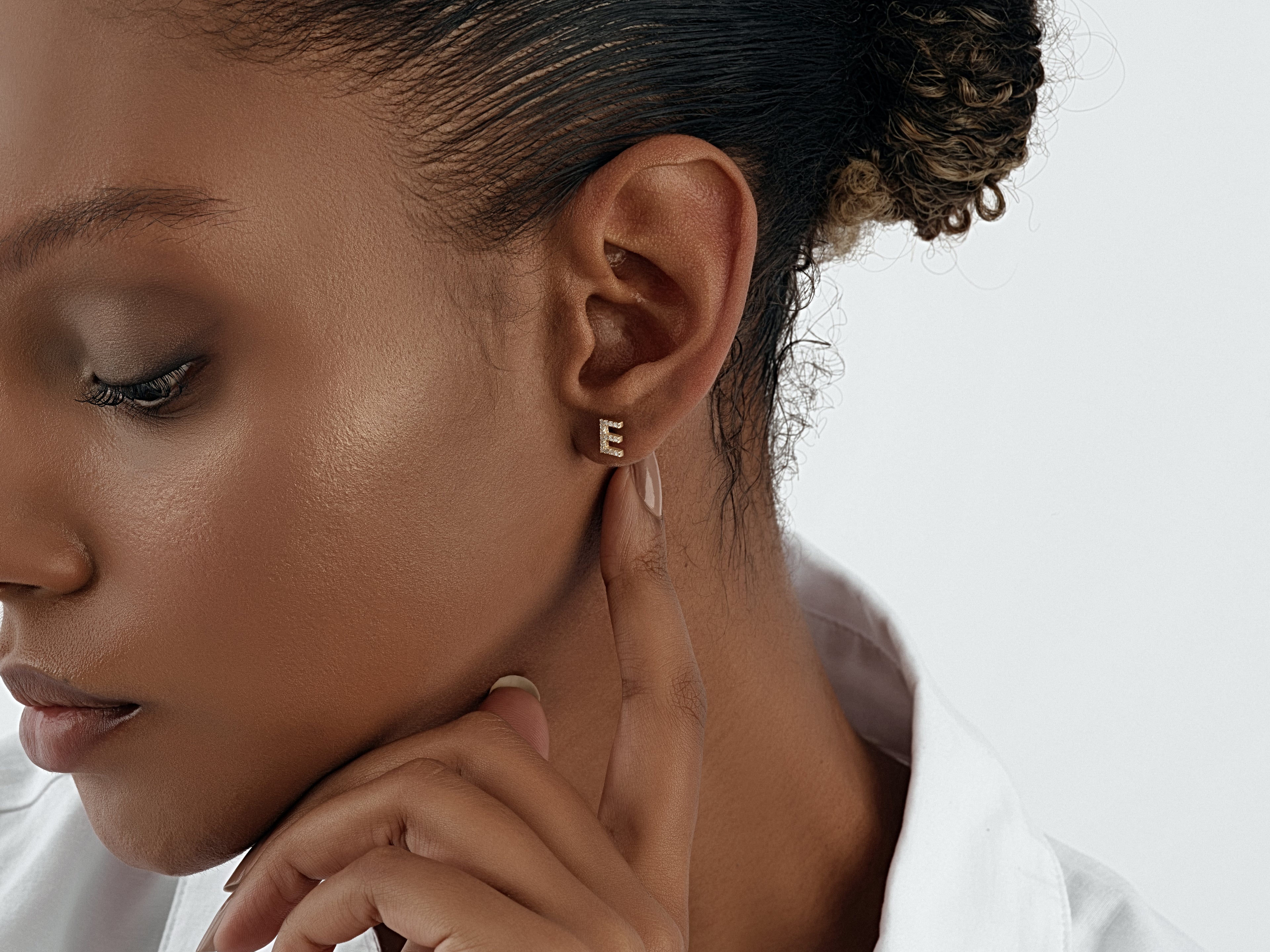 Birthstone Letter Earrings