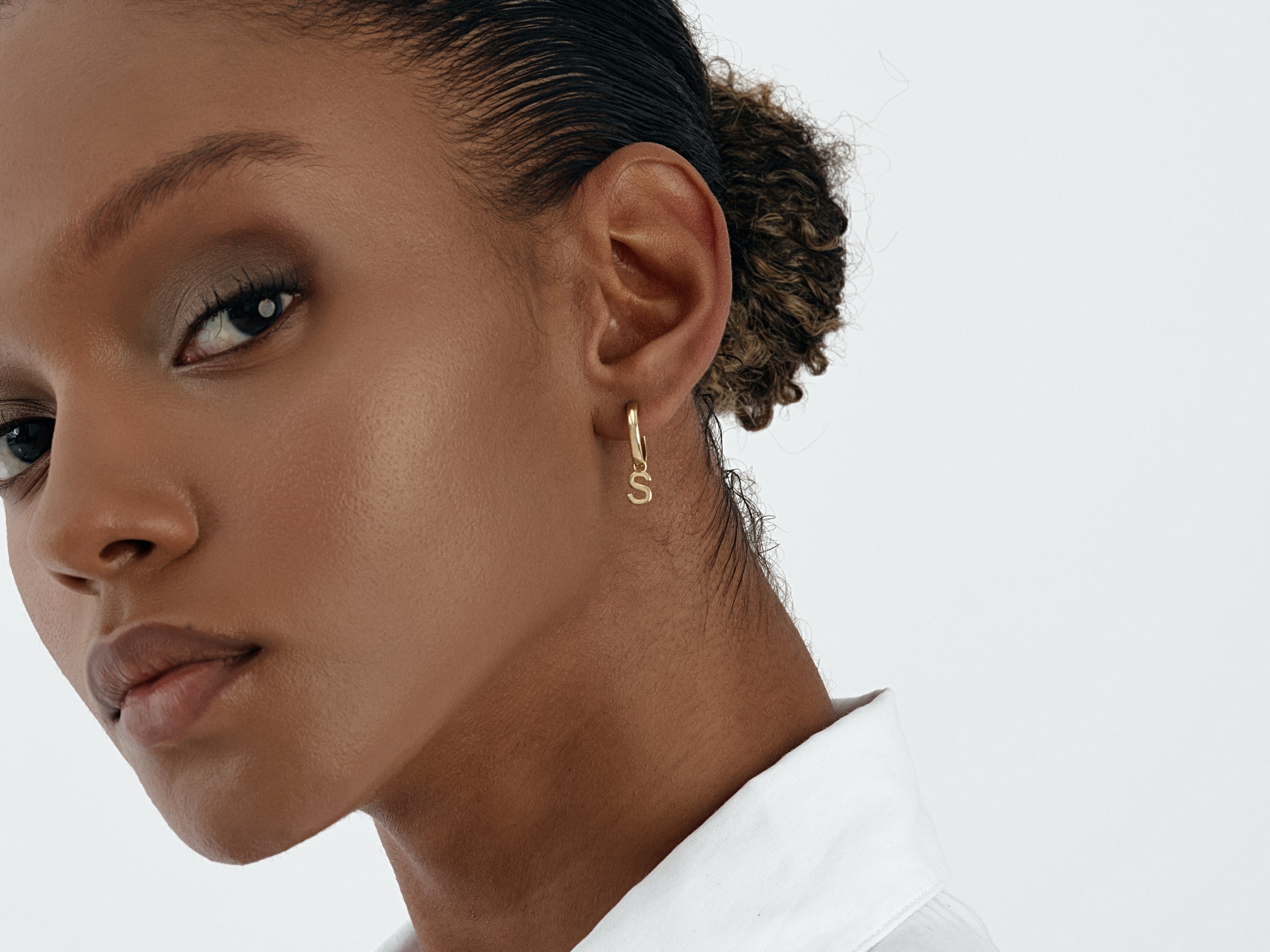 Letter Hoop Earrings