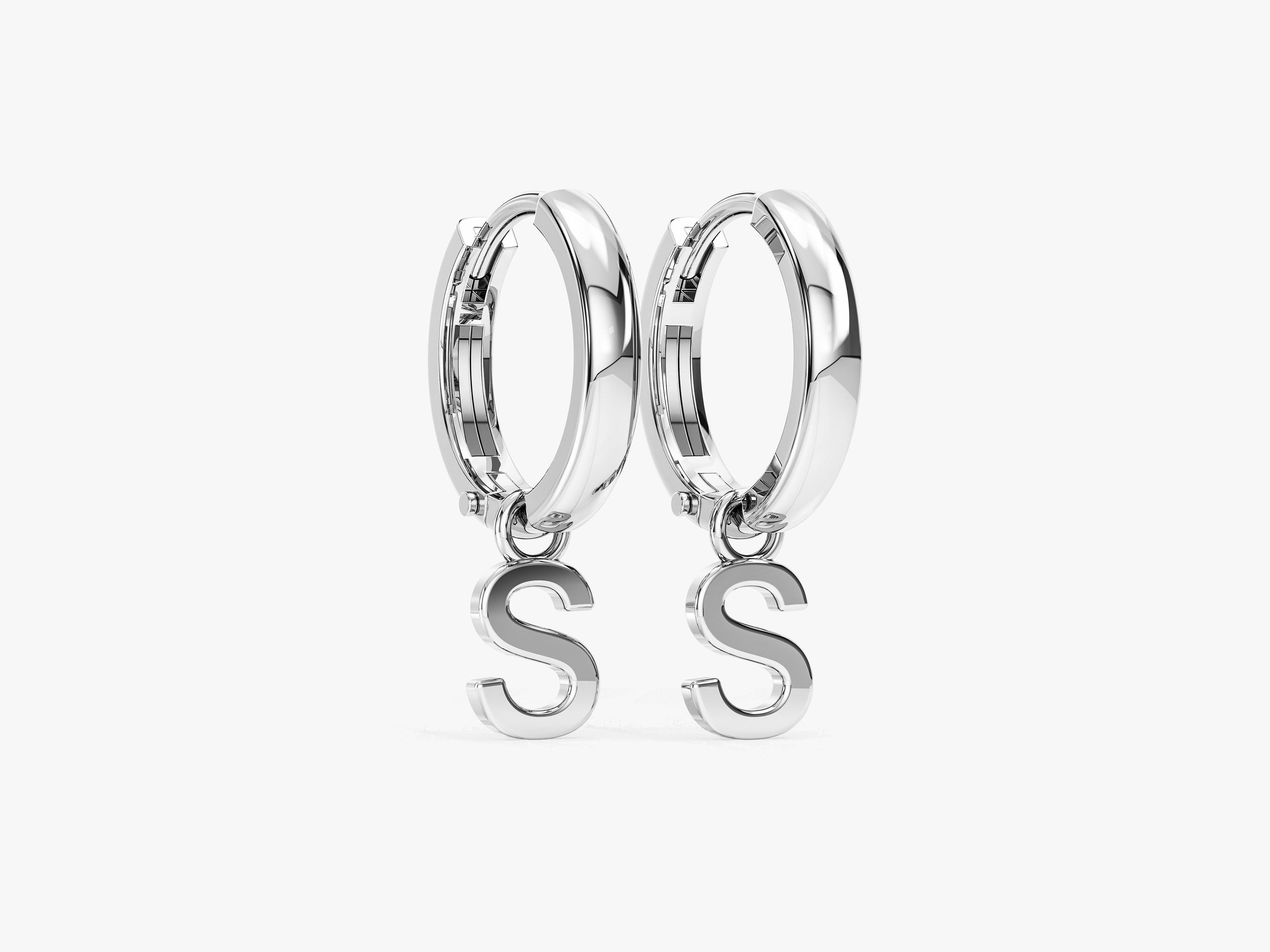 Letter Hoop Earrings