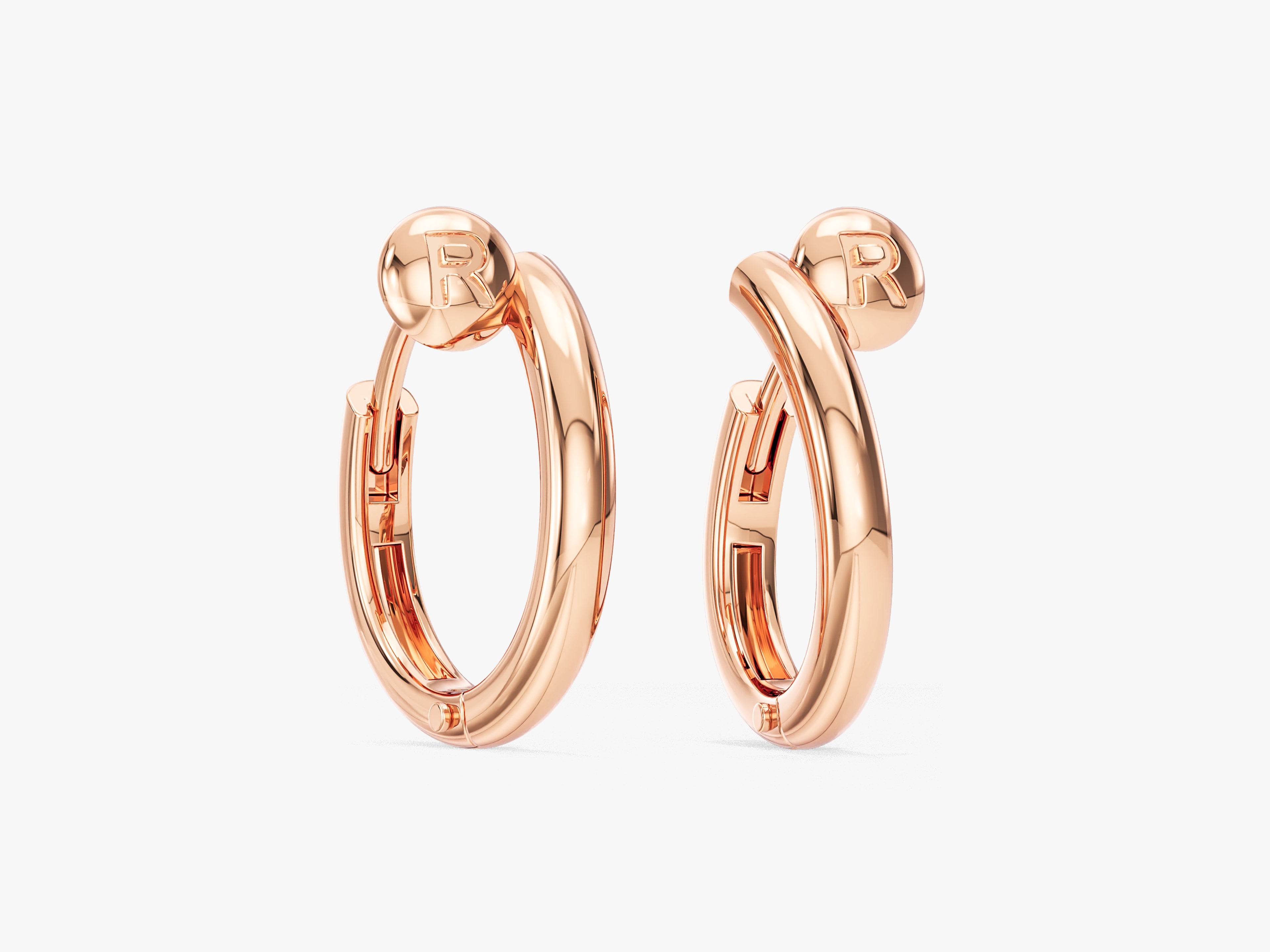 Initial Hoop Earrings