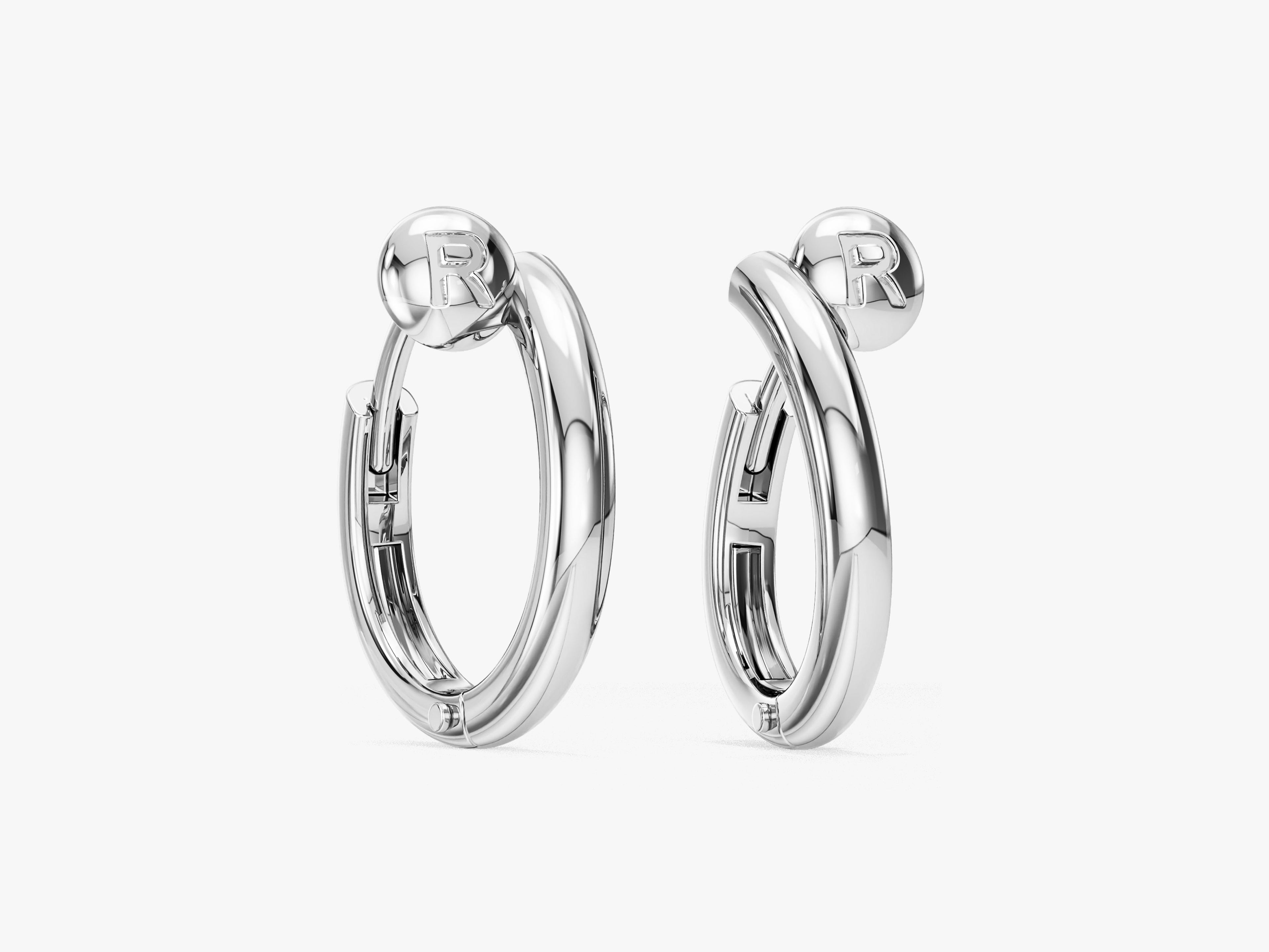 Initial Hoop Earrings