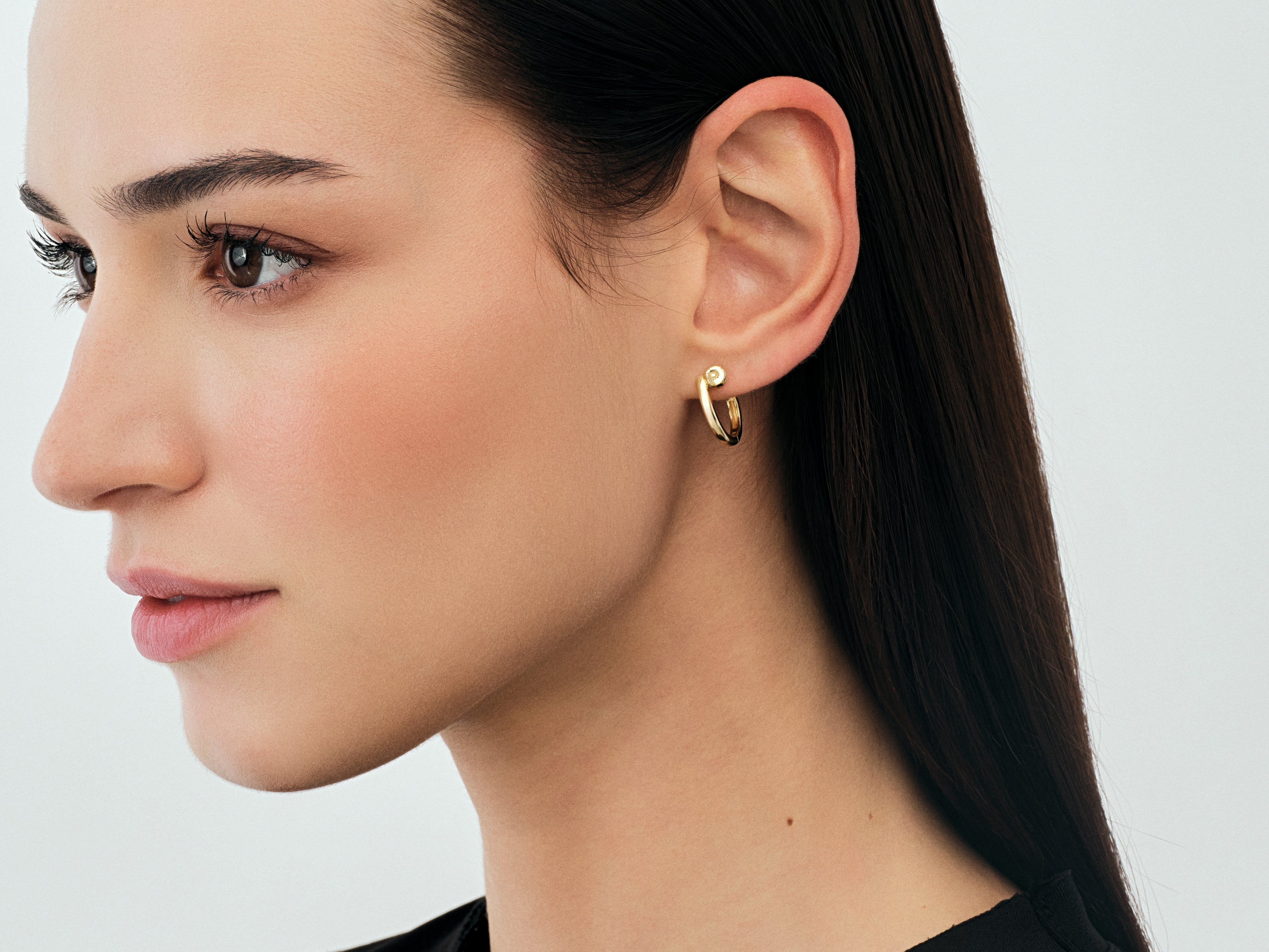 Initial Hoop Earrings