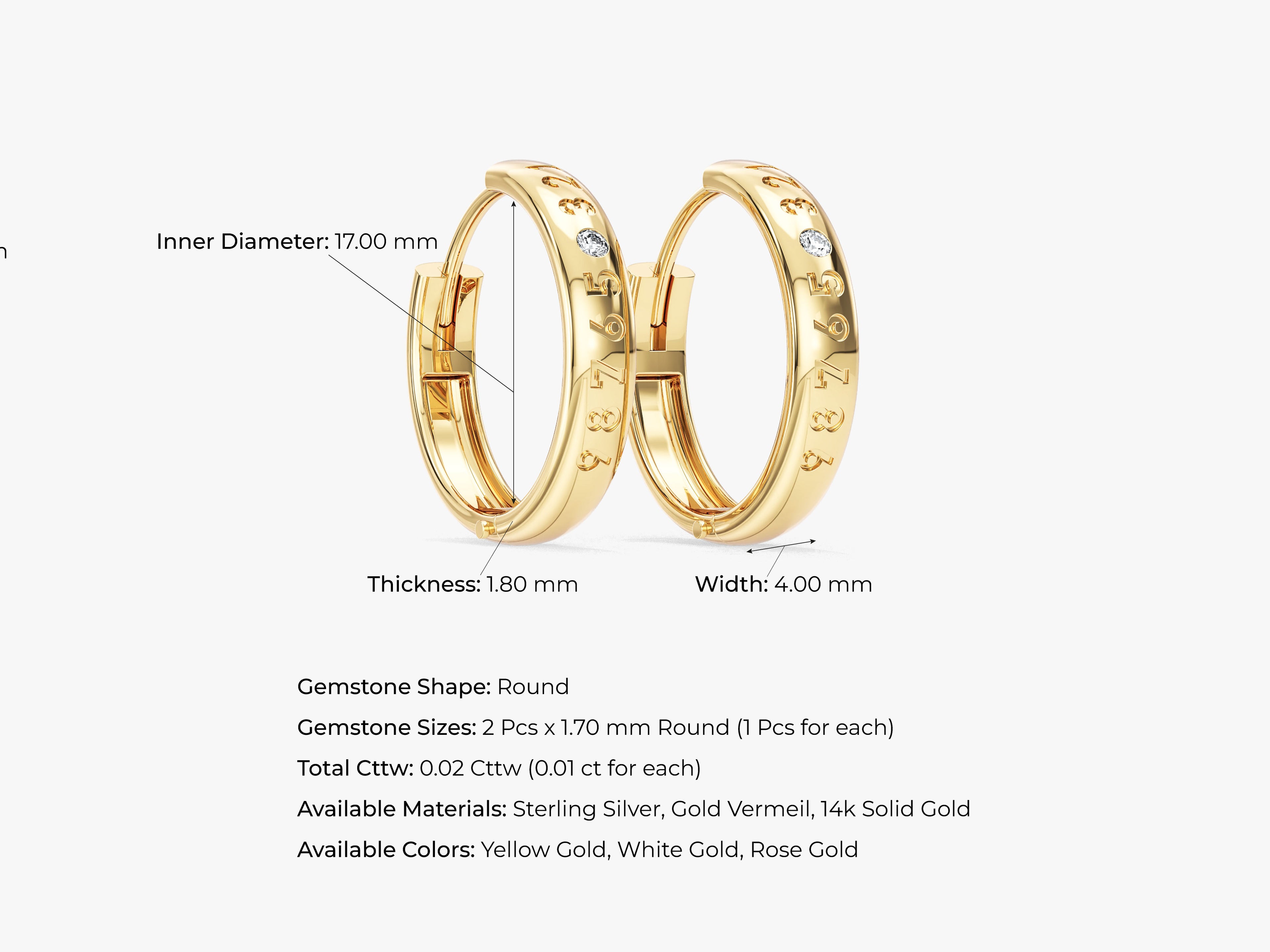 Personalized Hoop Earrings