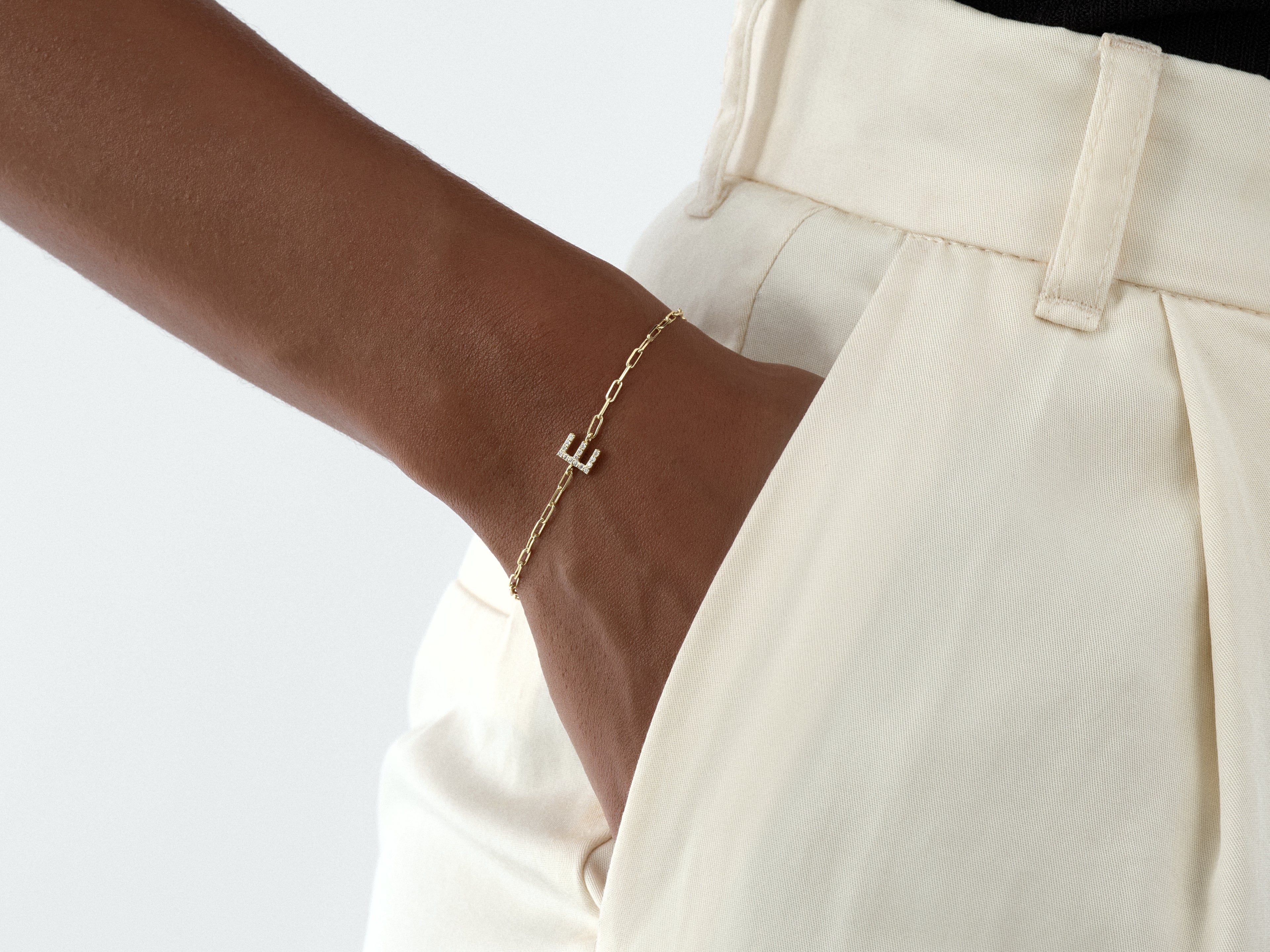Paperclip Letter Bracelet