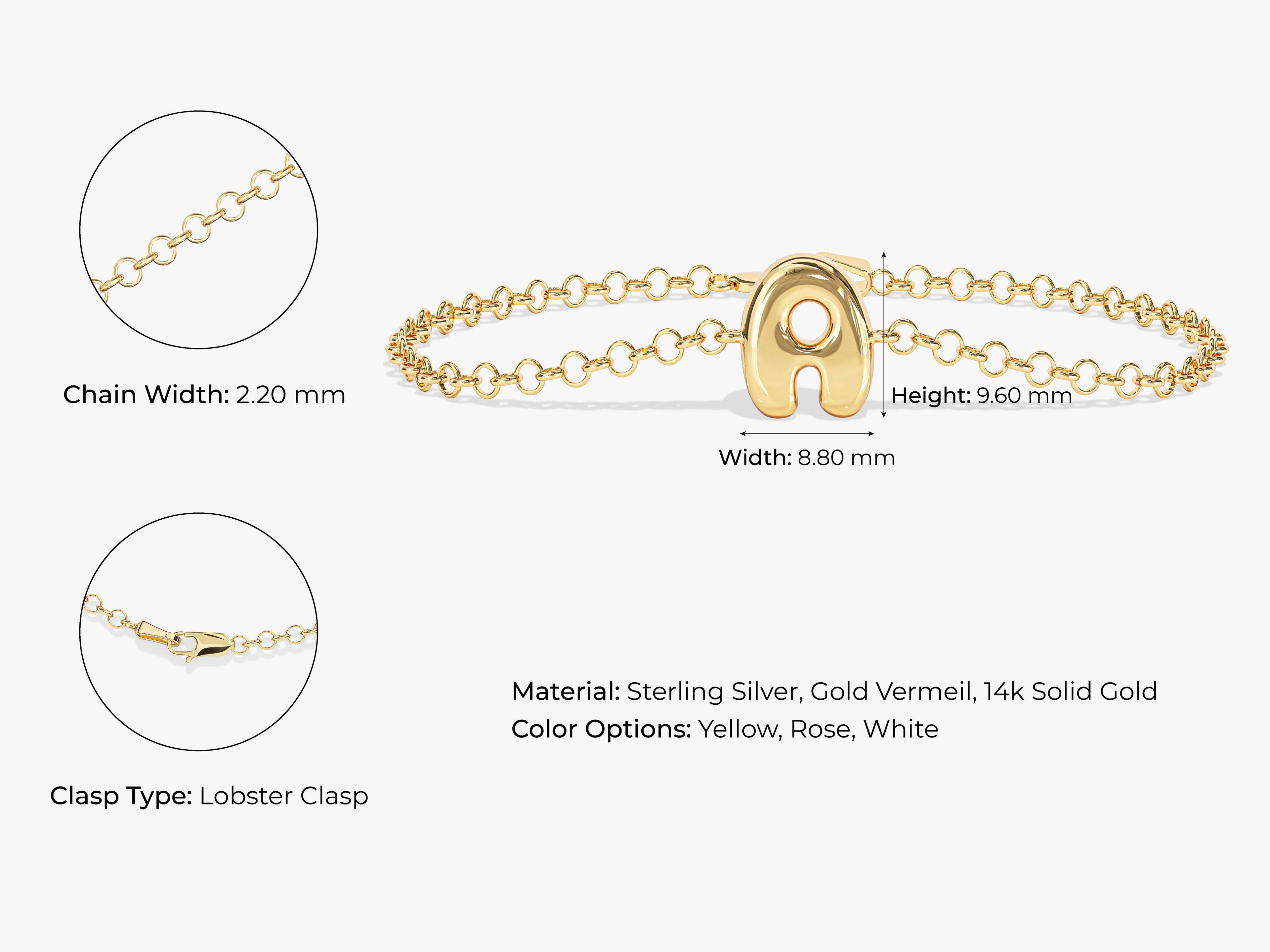 Bubble Letter Bracelet