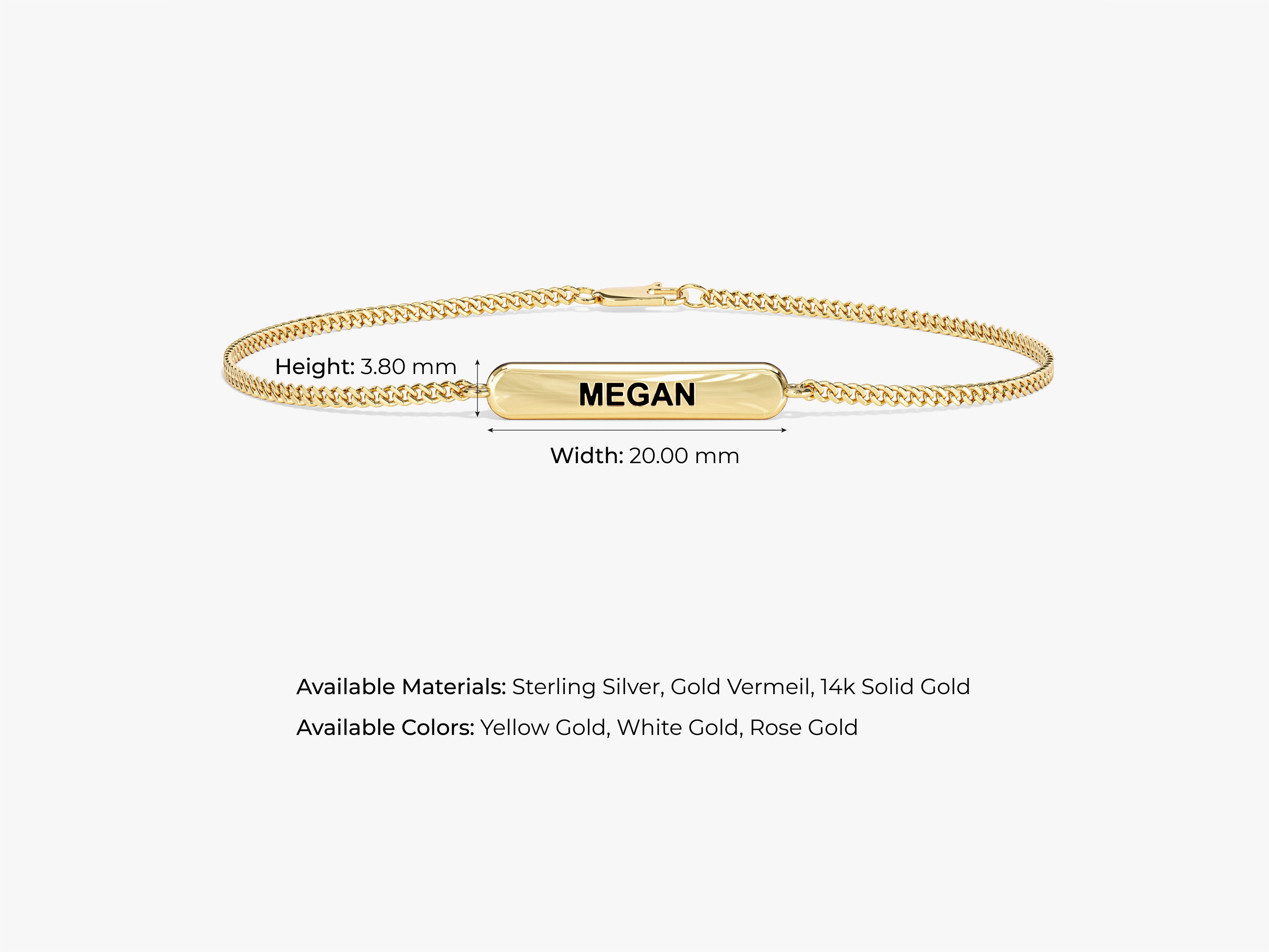 Cuban Chain Tag Name Bracelet