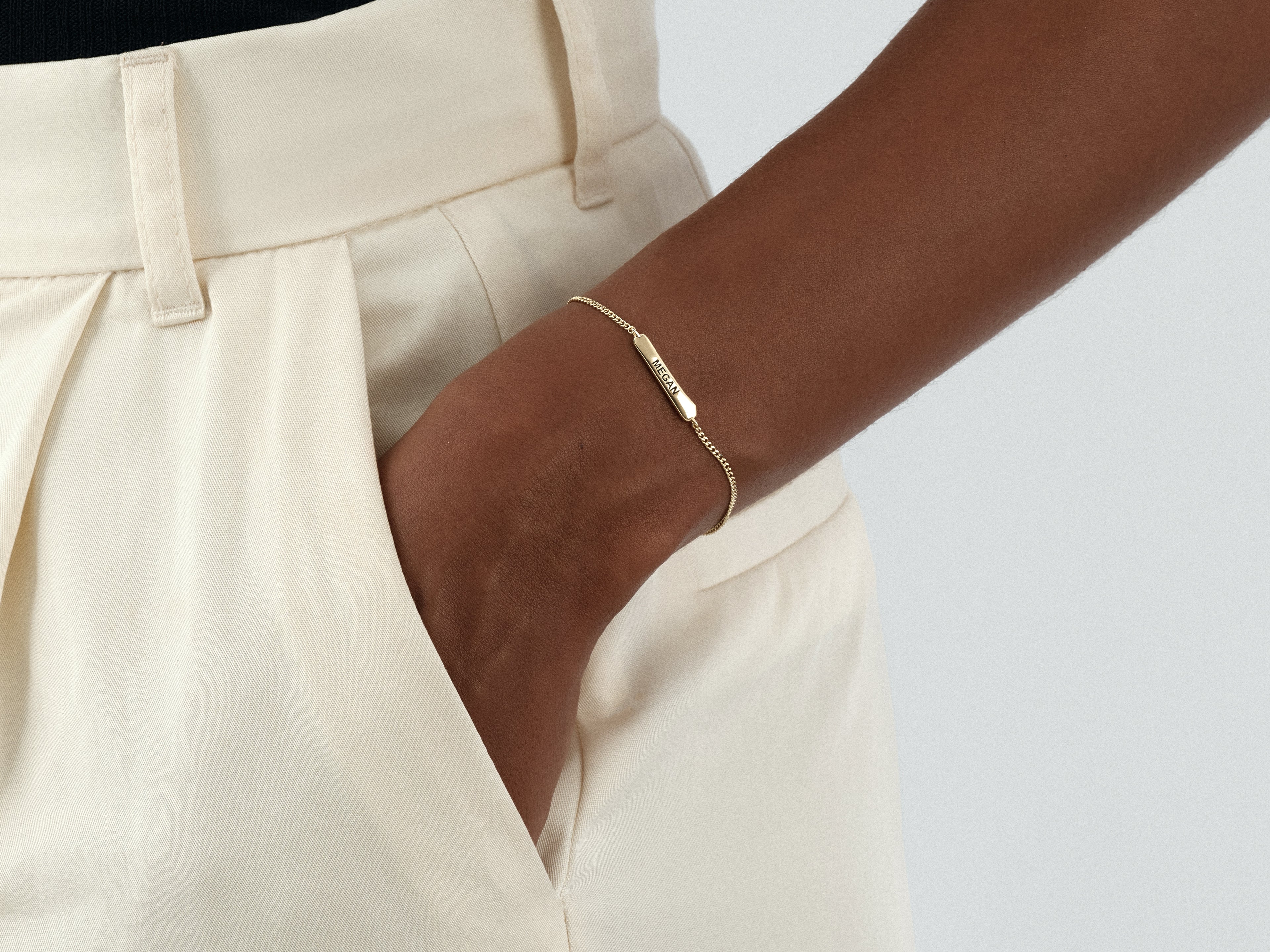 Cuban Chain Tag Name Bracelet