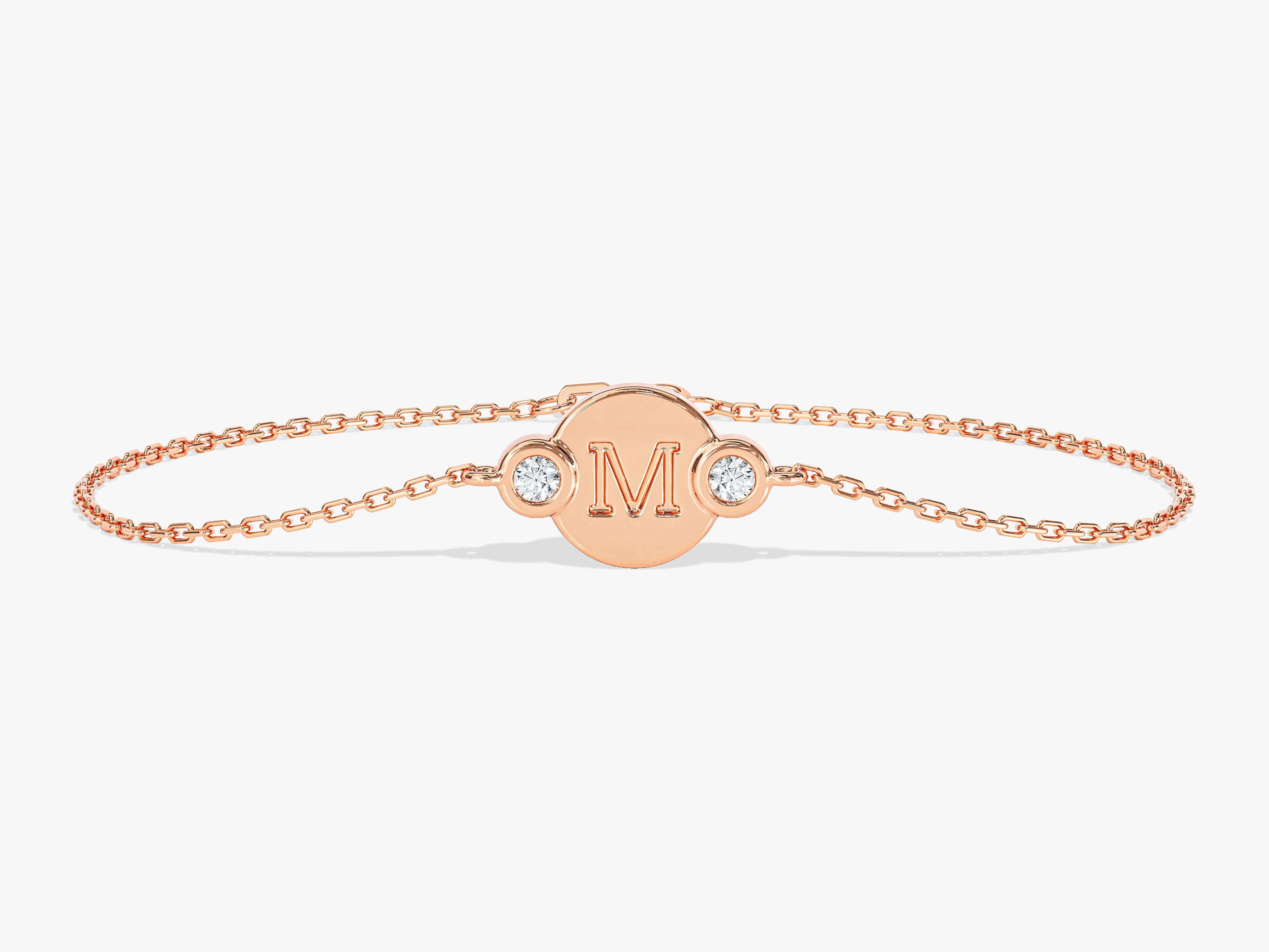Duo Gemstone Initial Bracelet