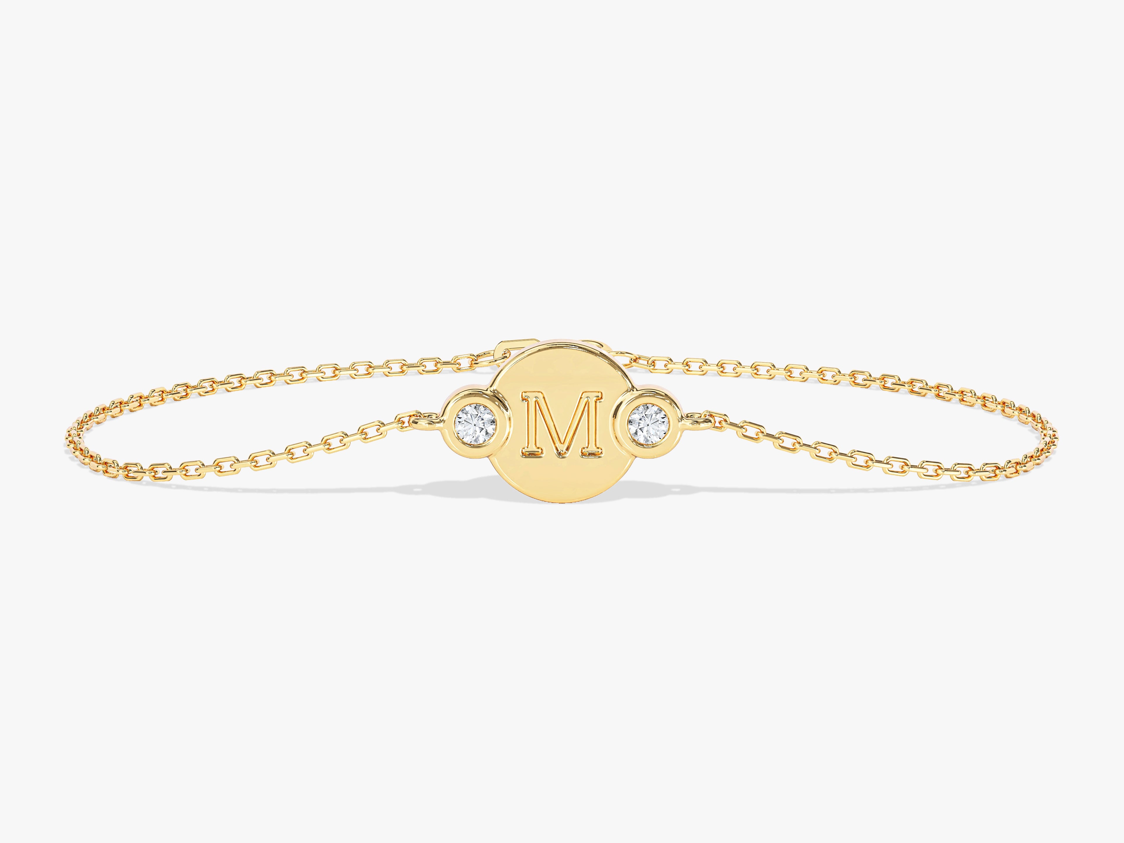 Duo Gemstone Initial Bracelet