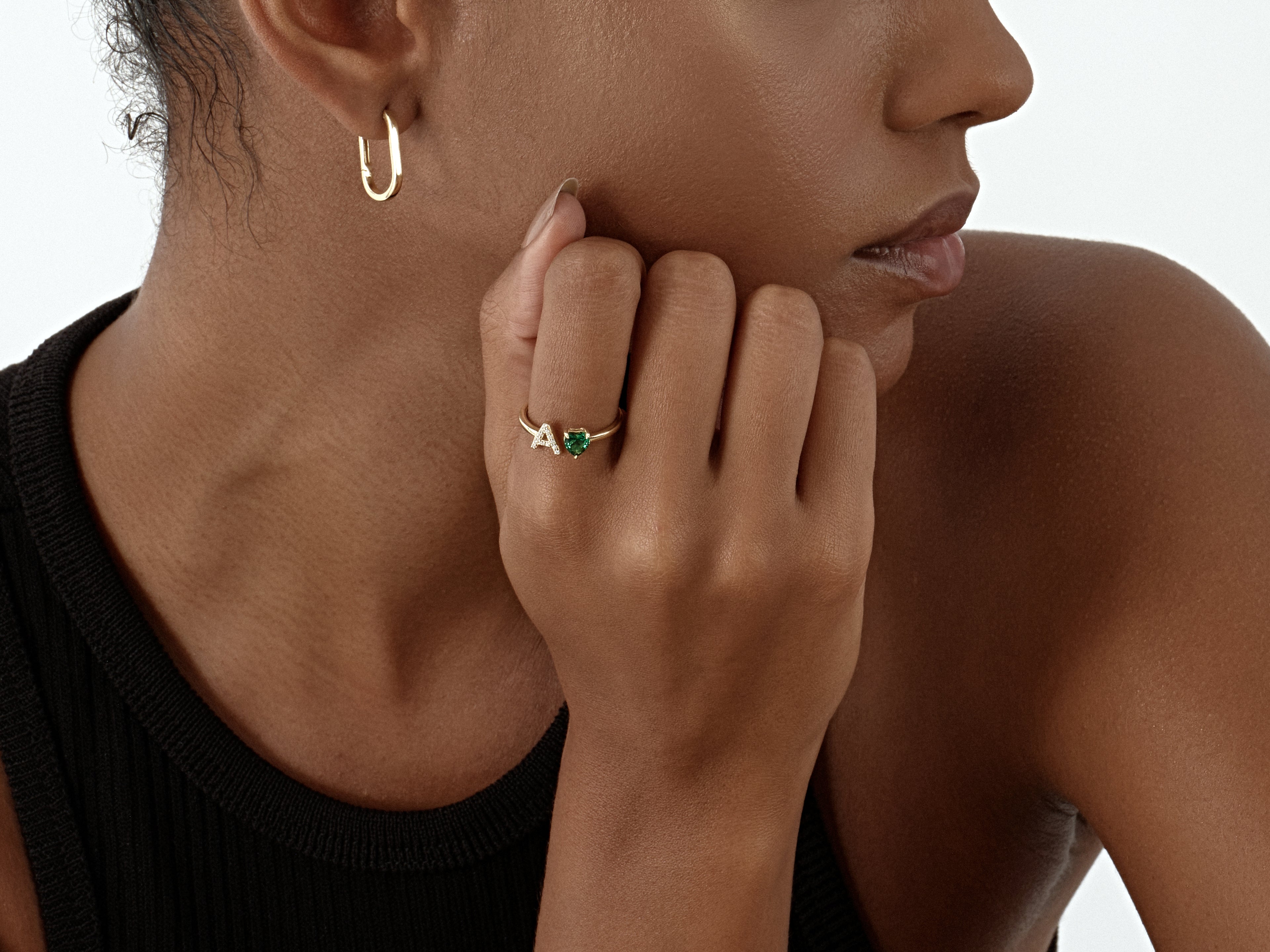 Birthstone Heart Ring