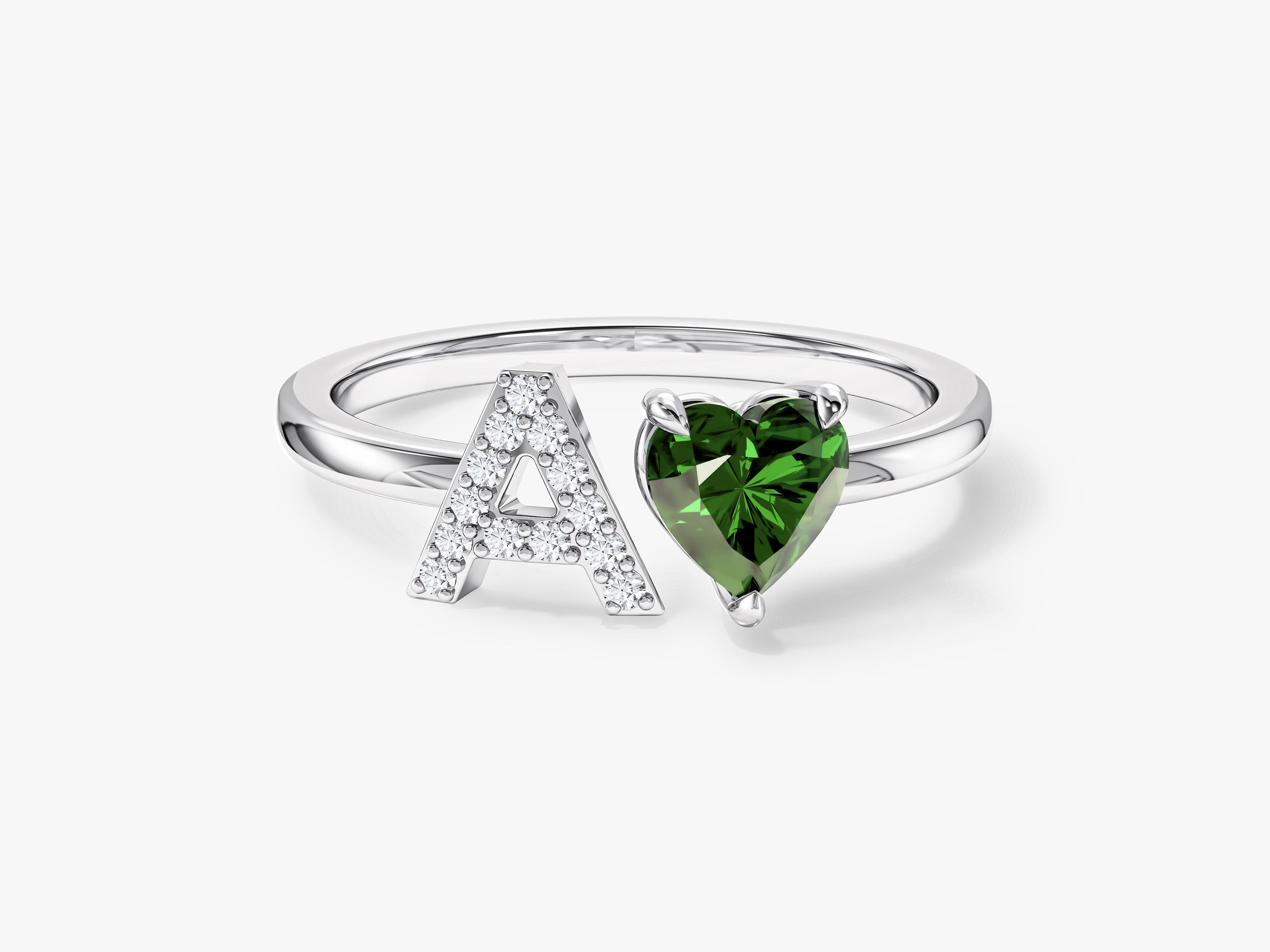 Birthstone Heart Ring