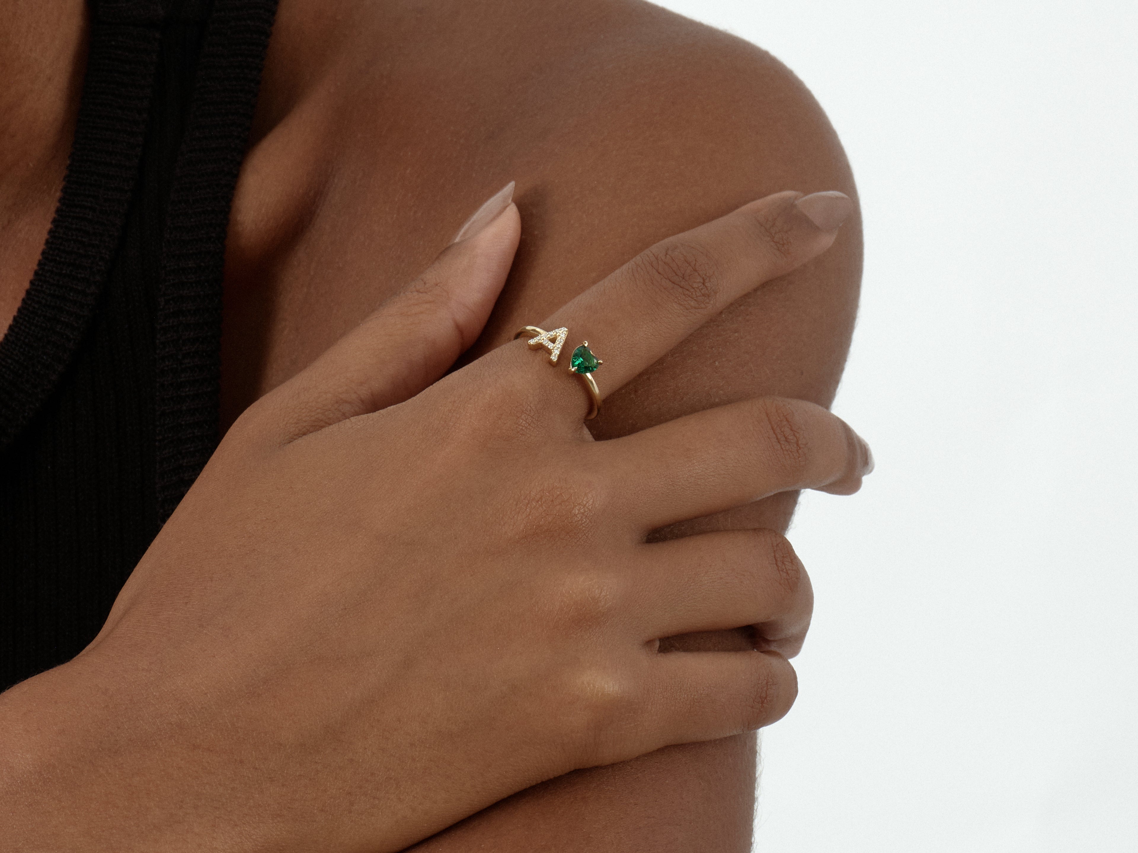 Birthstone Heart Ring