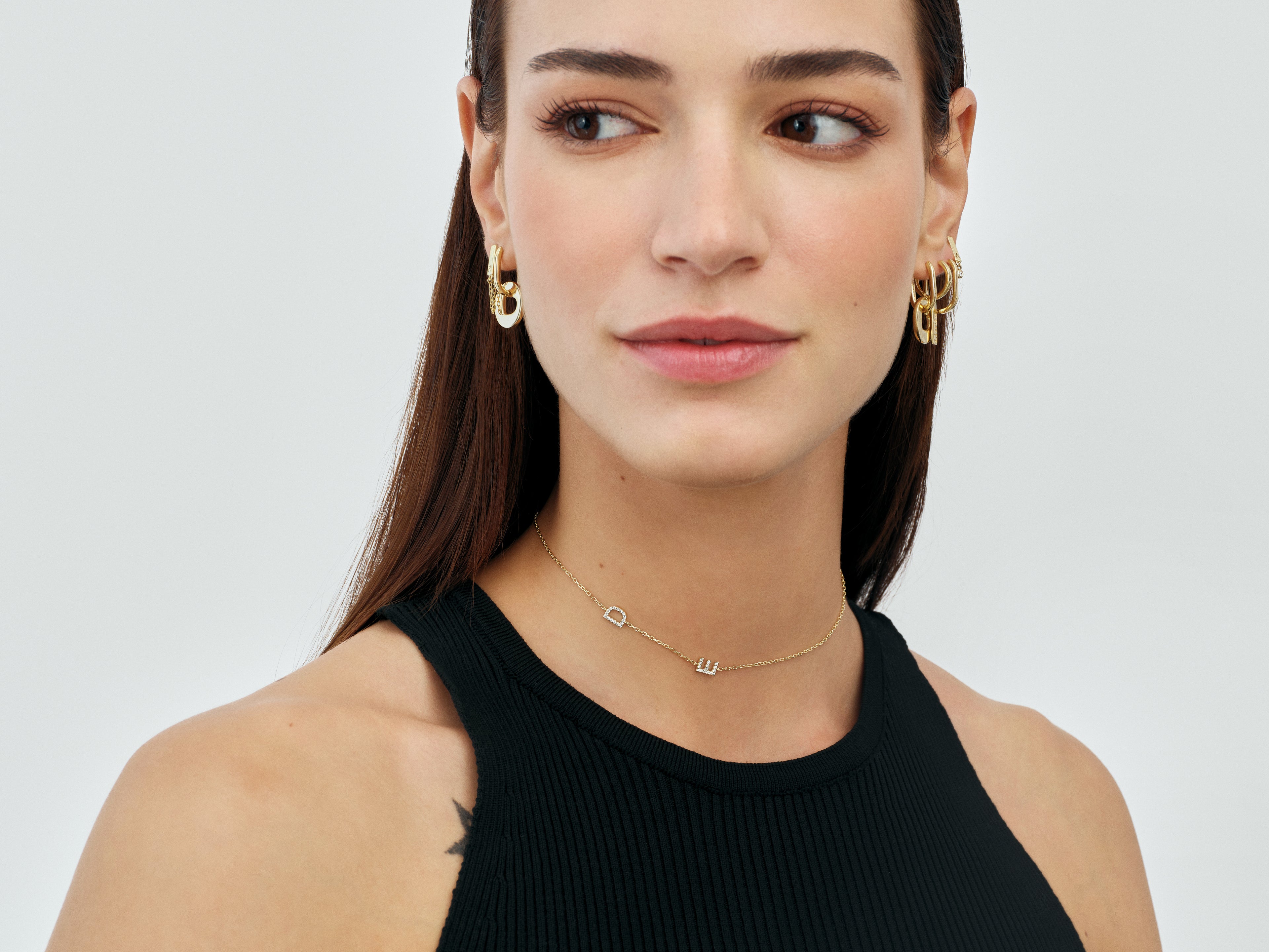 Sideways Letter Necklace