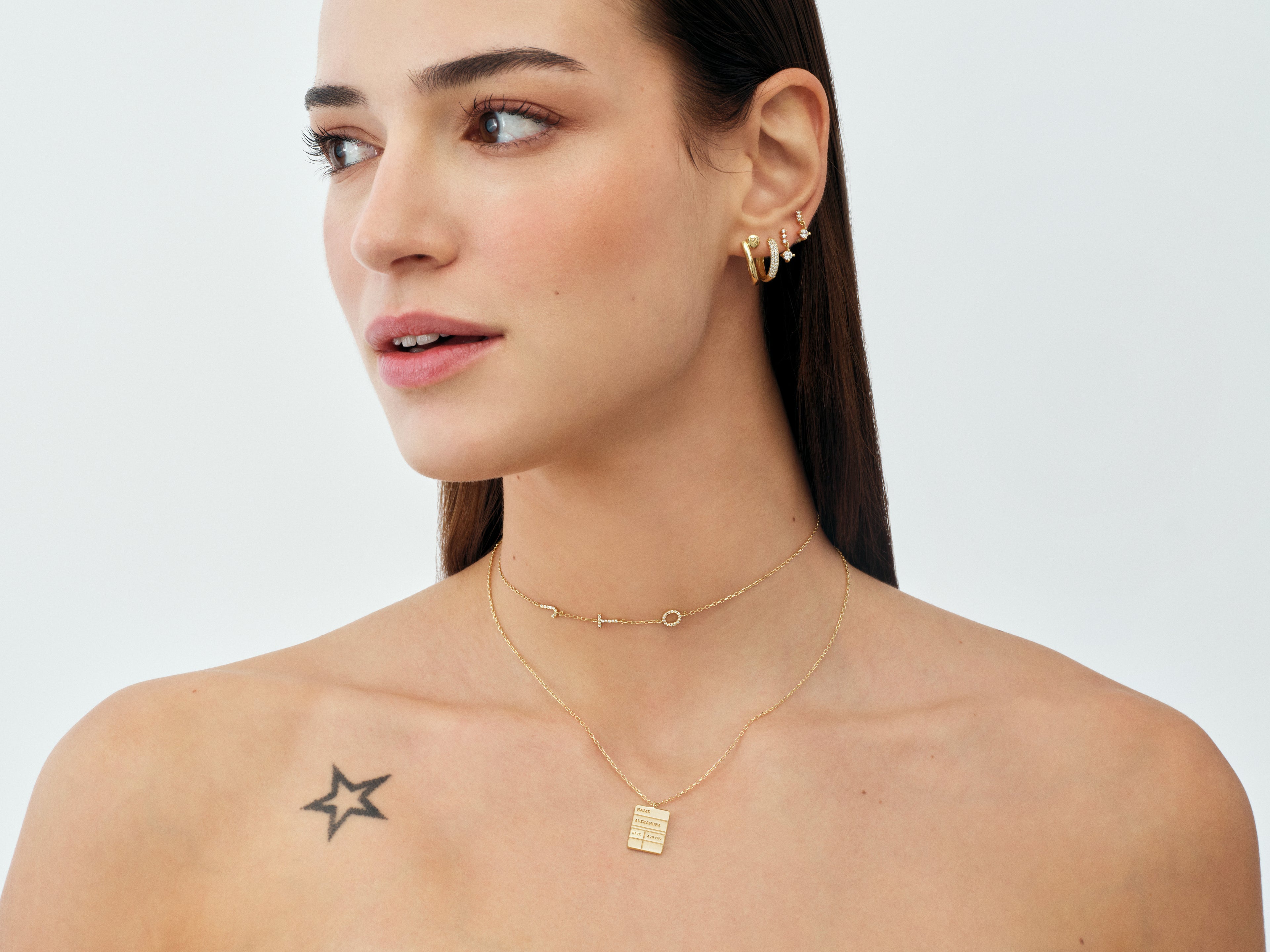 Sideways Letter Necklace