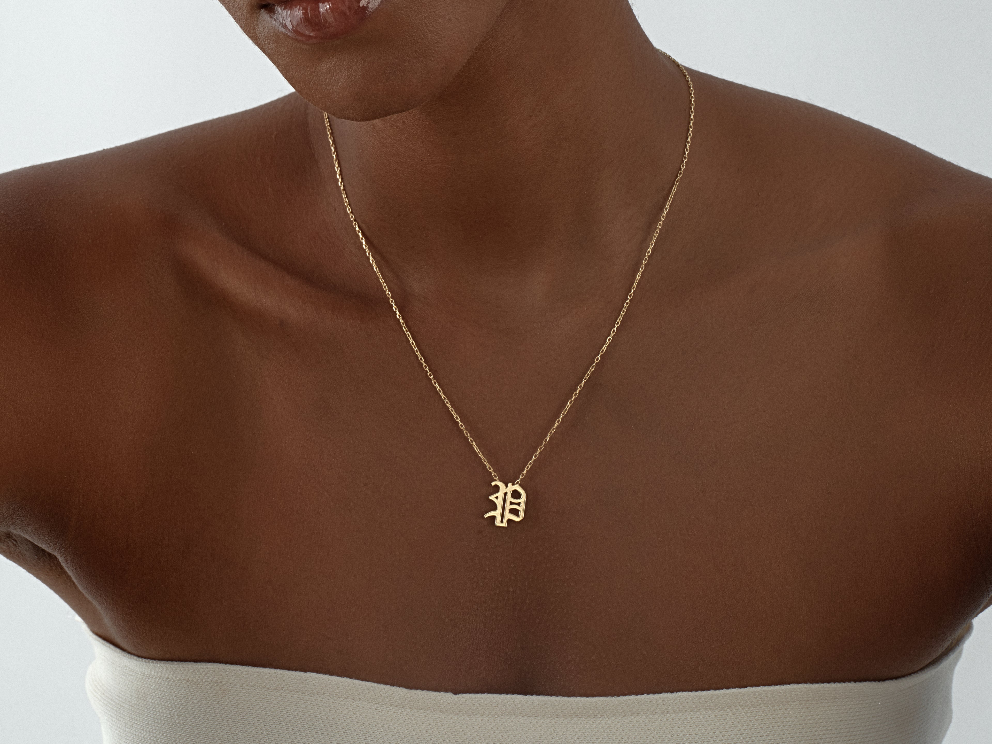 Vintage Letter Necklace