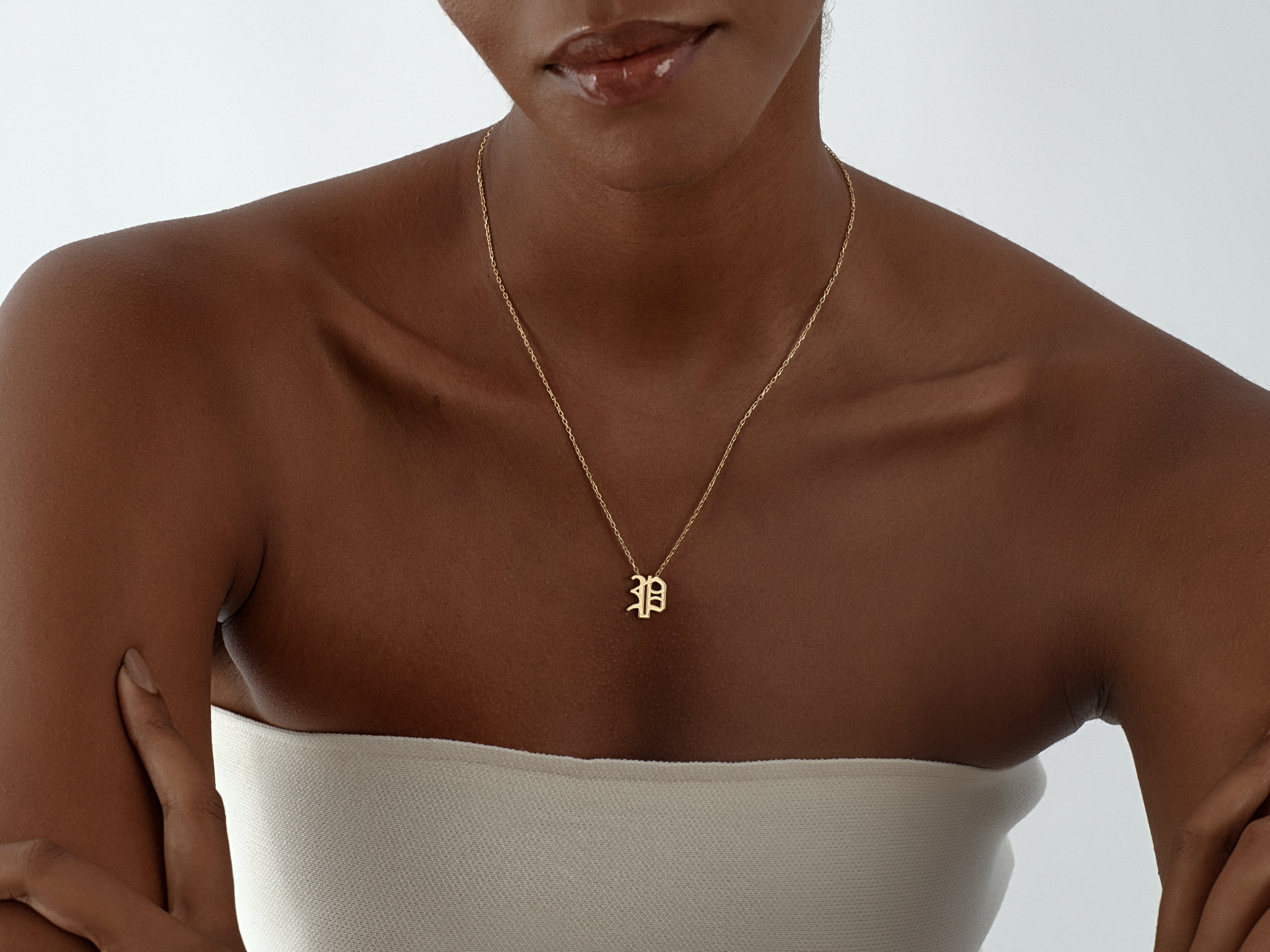 Vintage Letter Necklace