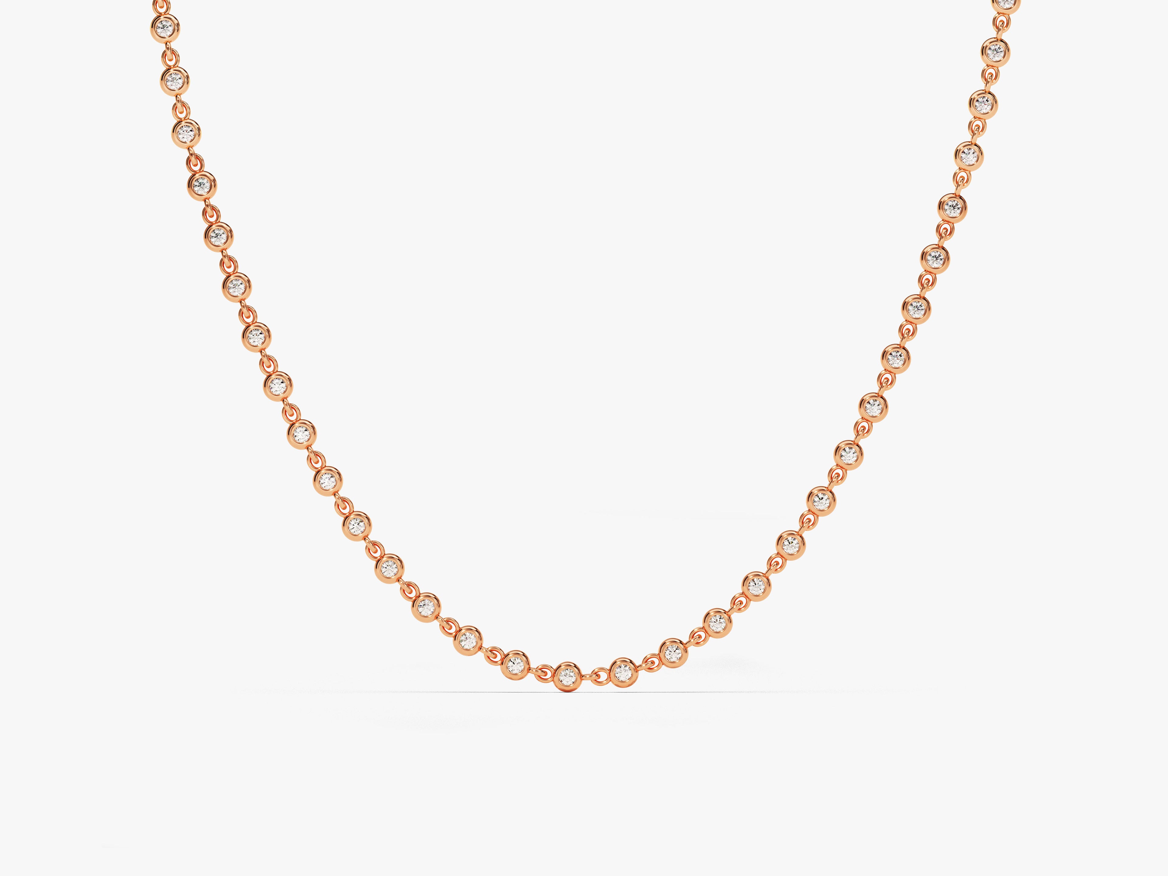 Bezel Gemstone Tennis Necklace