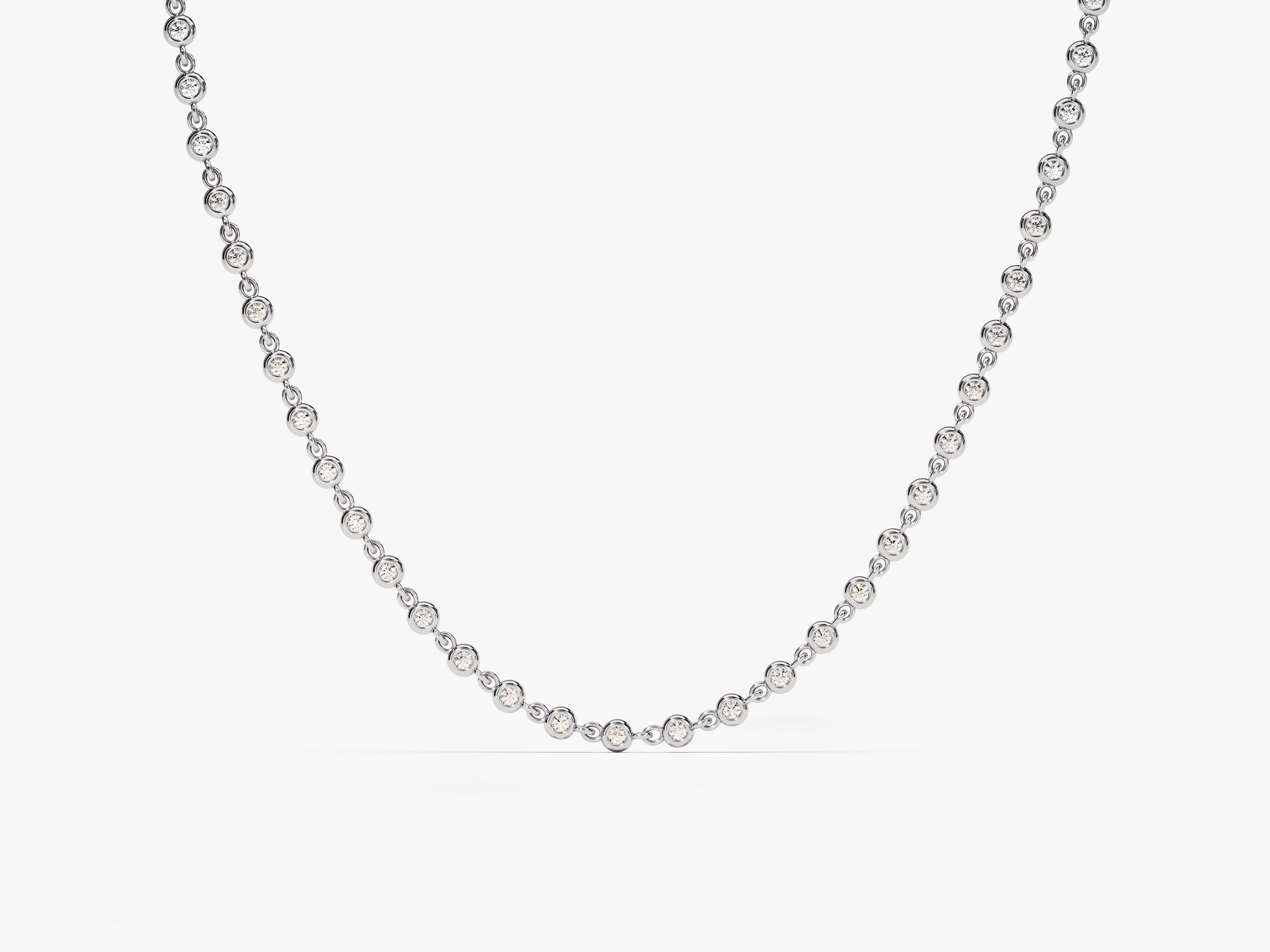 Bezel Gemstone Tennis Necklace