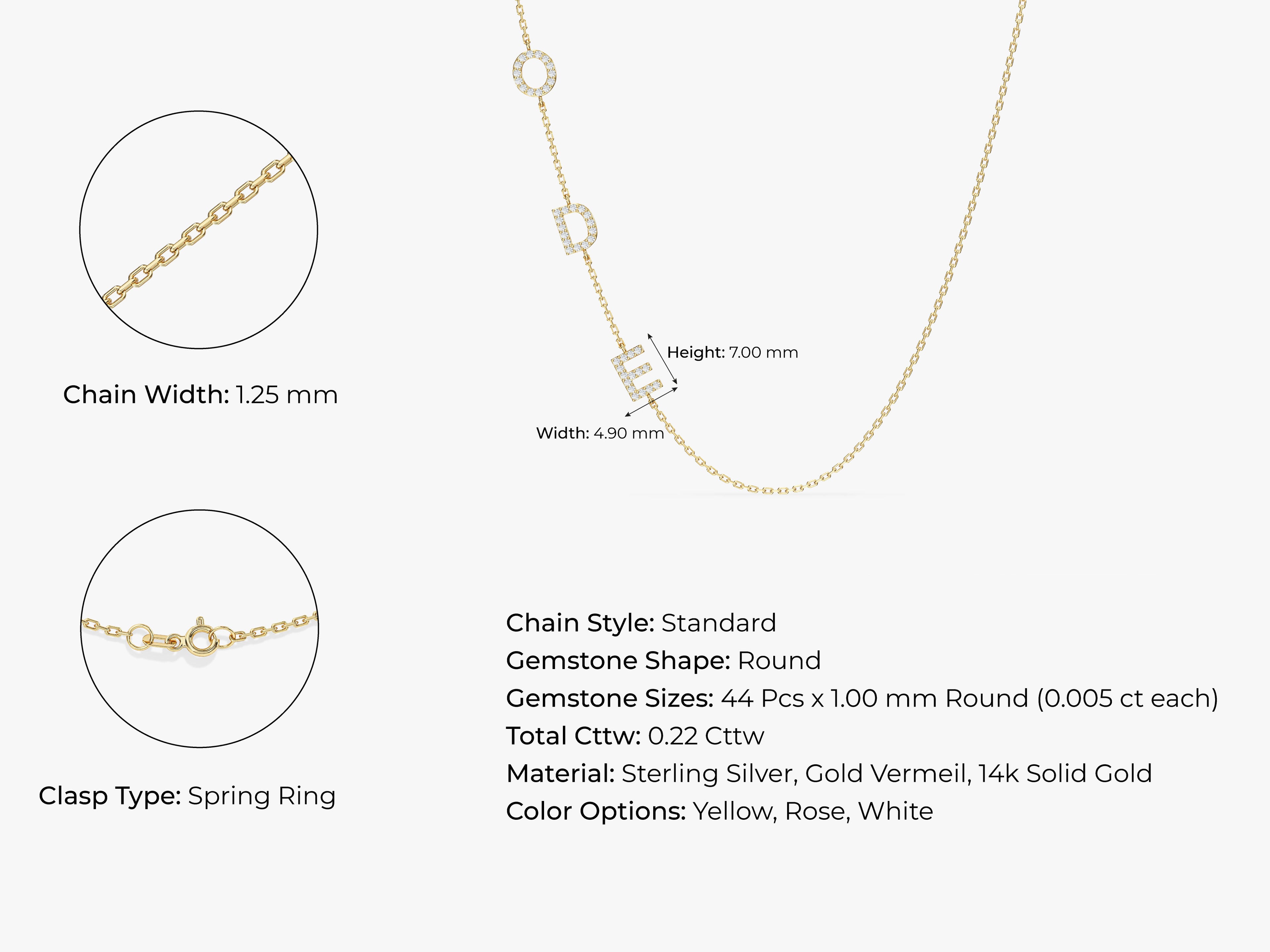 Sideways Letter Necklace