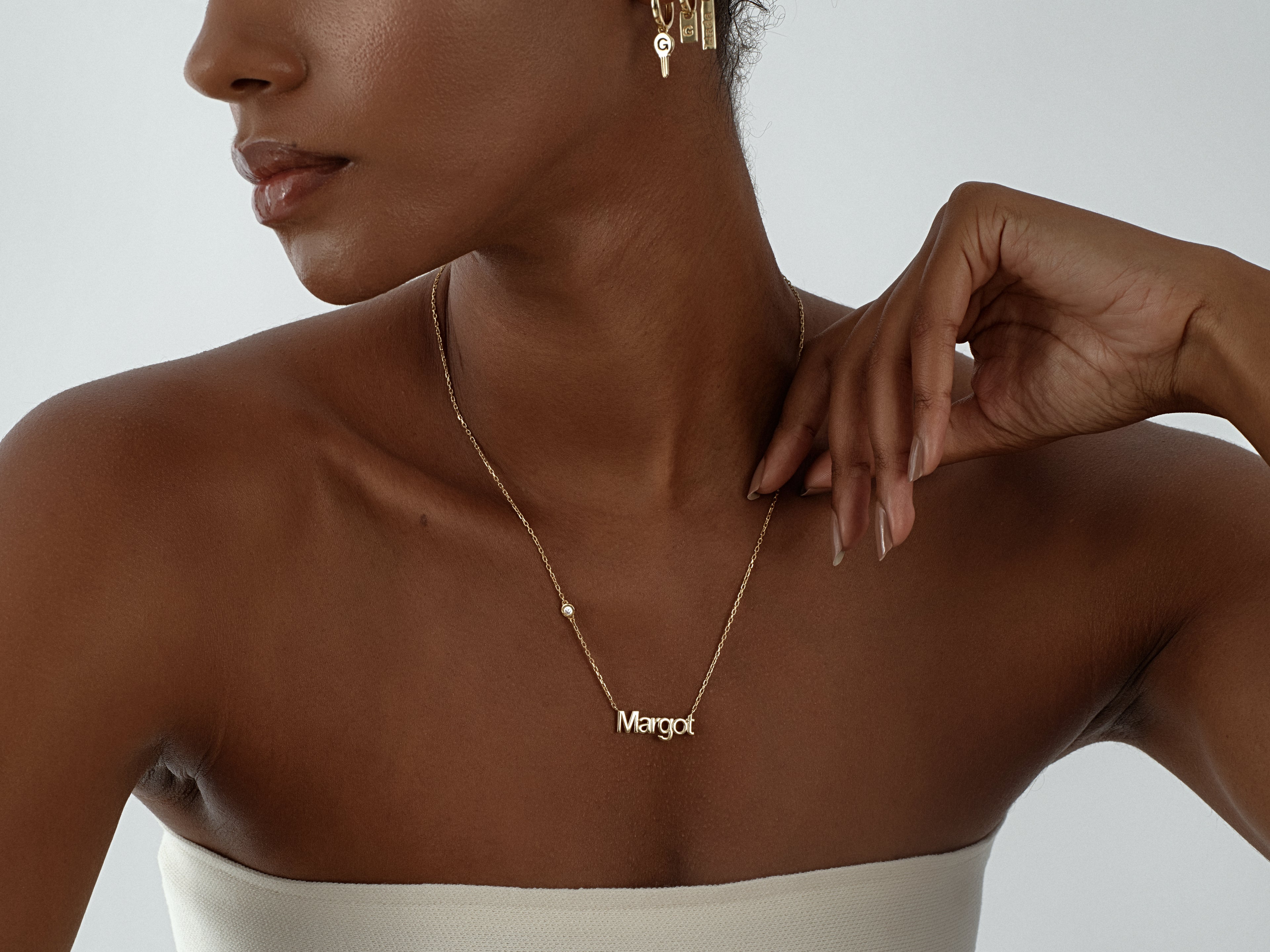 Gemstone Name Necklace