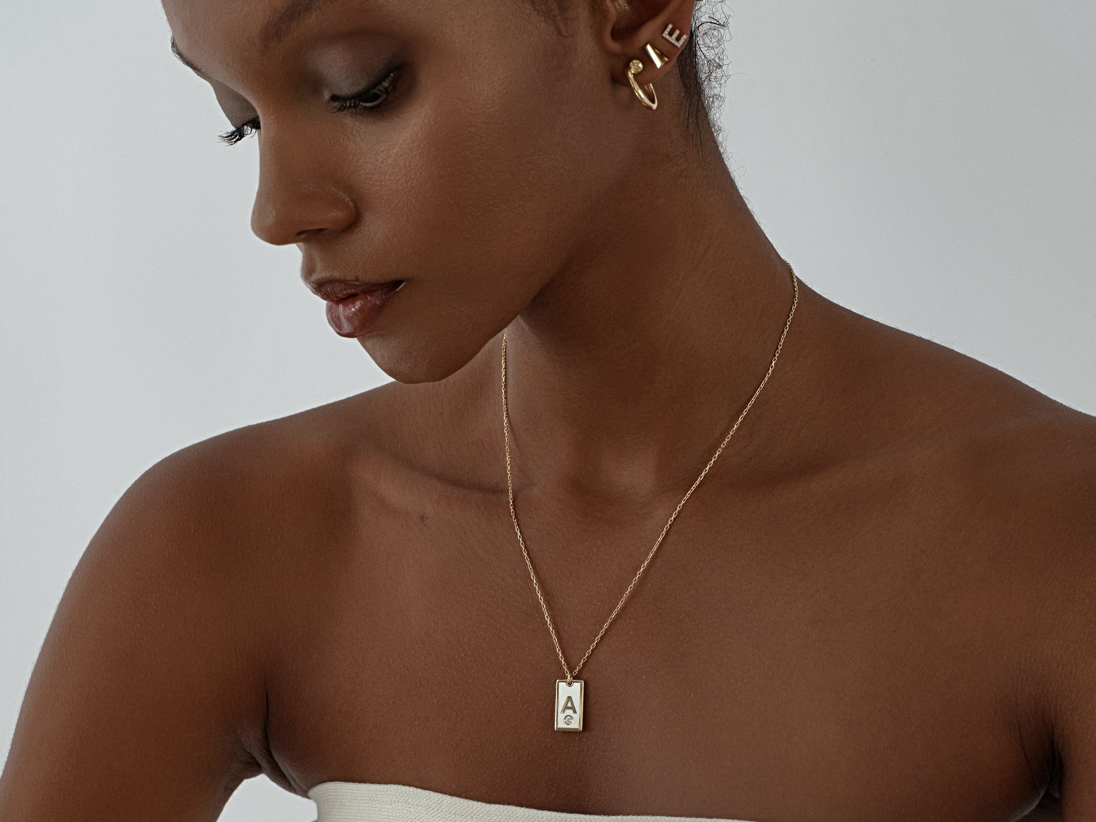 Birthstone Tag Necklace