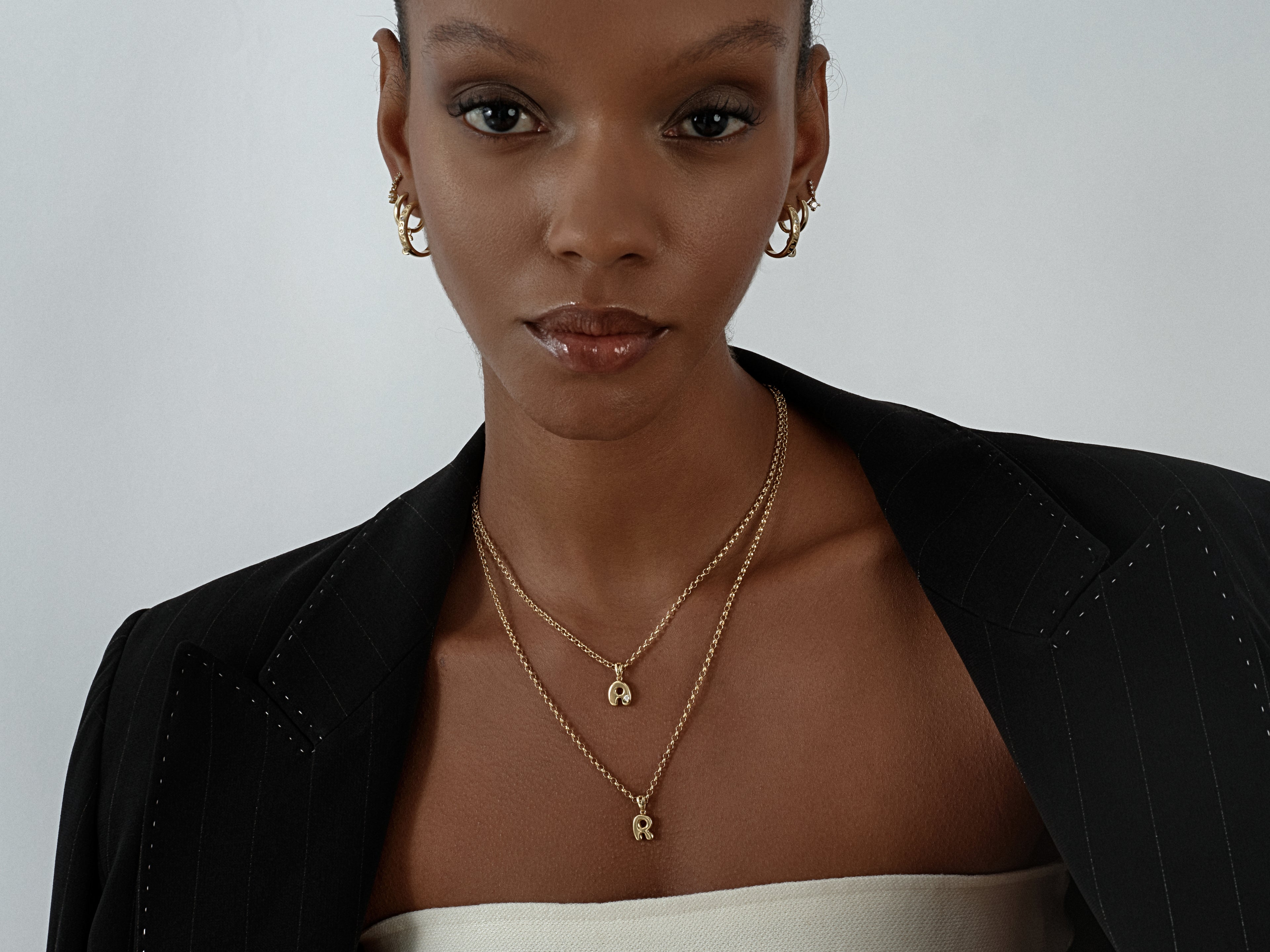 Bubble Initial Necklace