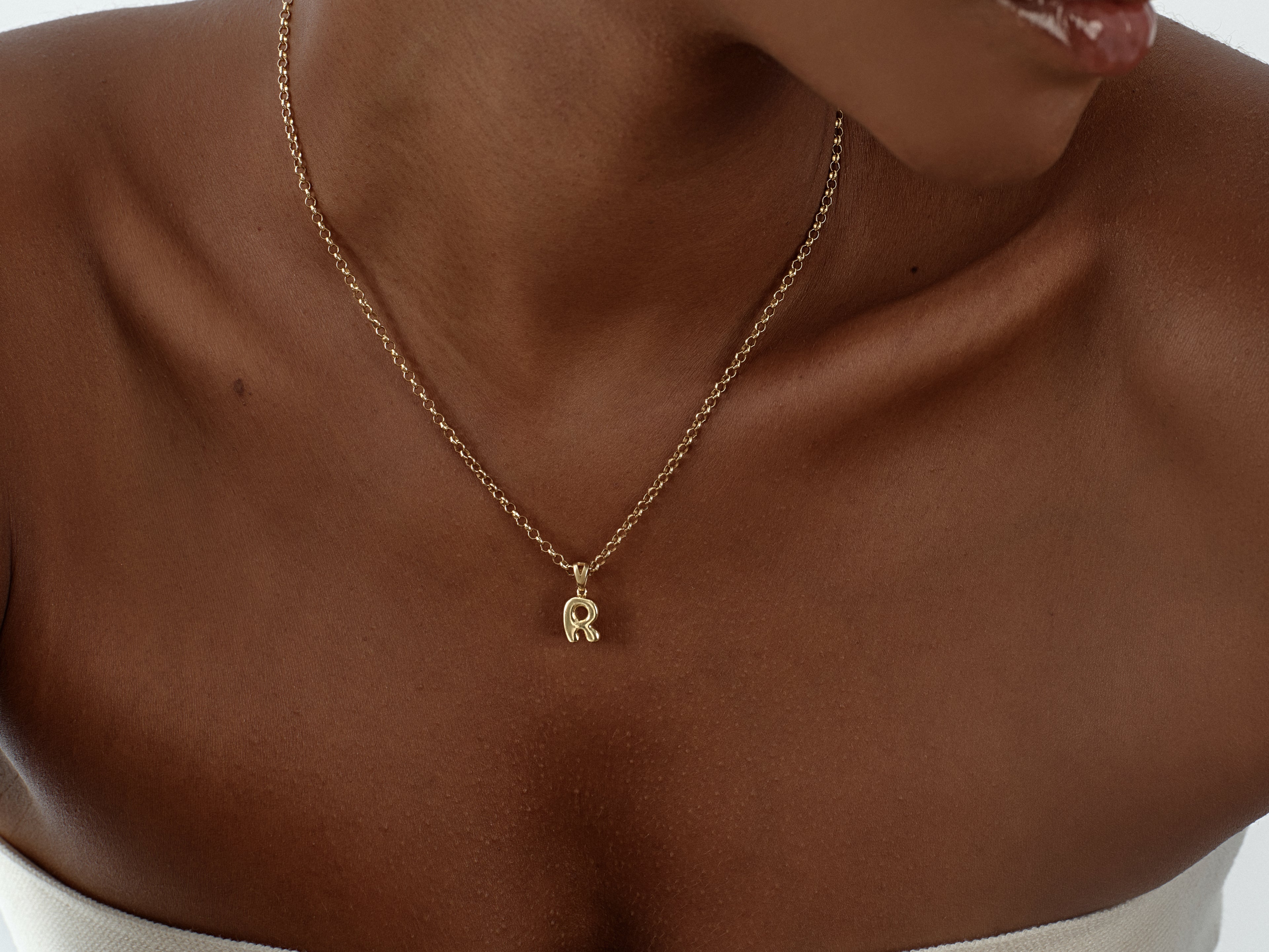 Bubble Initial Necklace