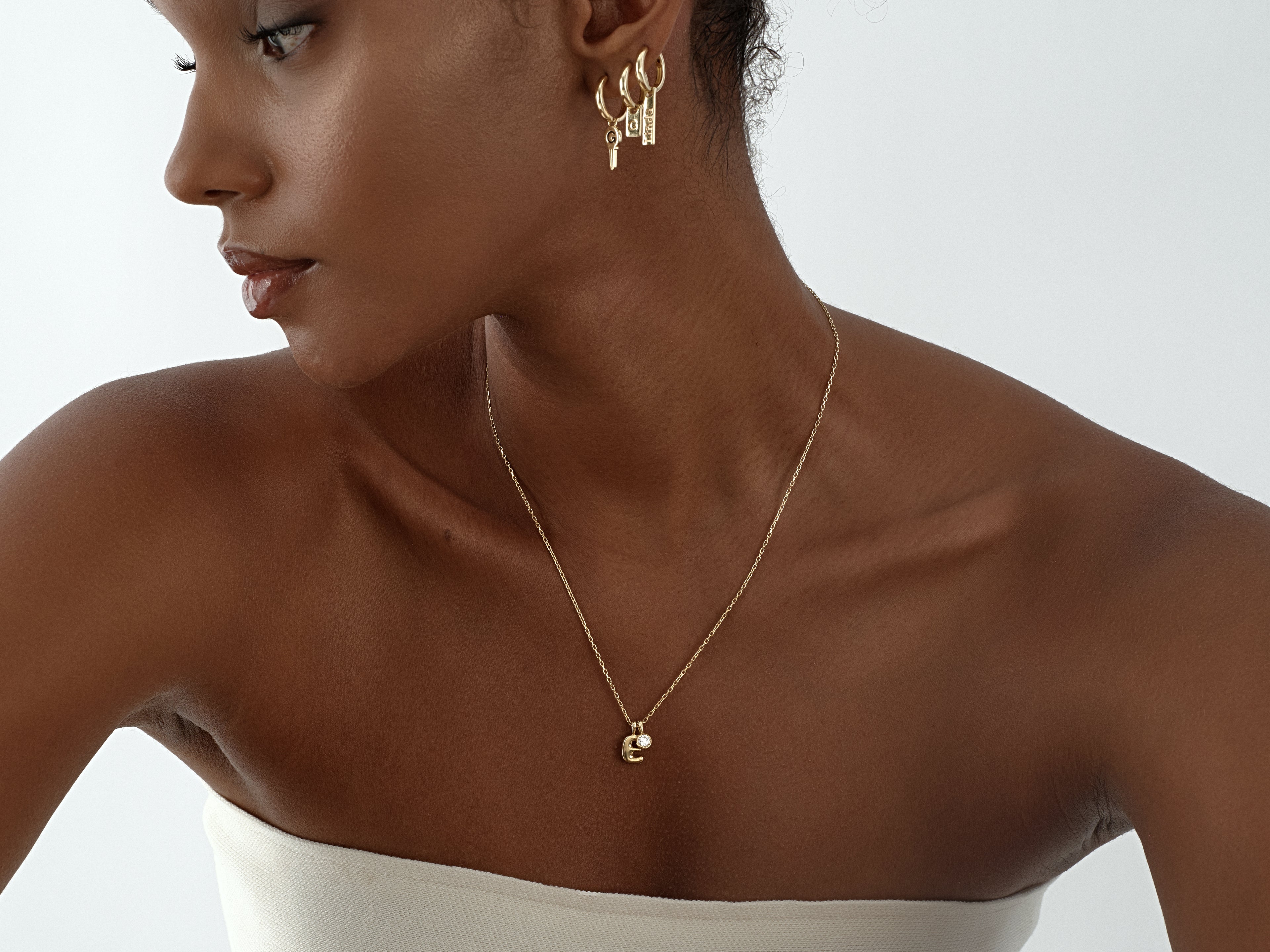 Letter & Birthstone Necklace