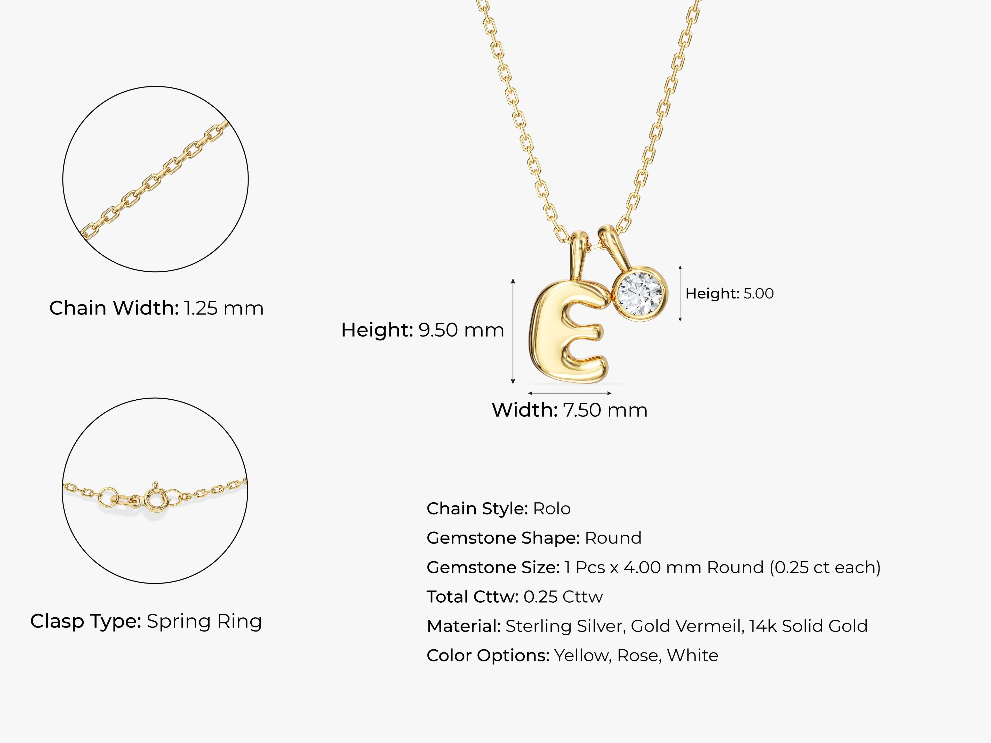 Letter & Birthstone Necklace