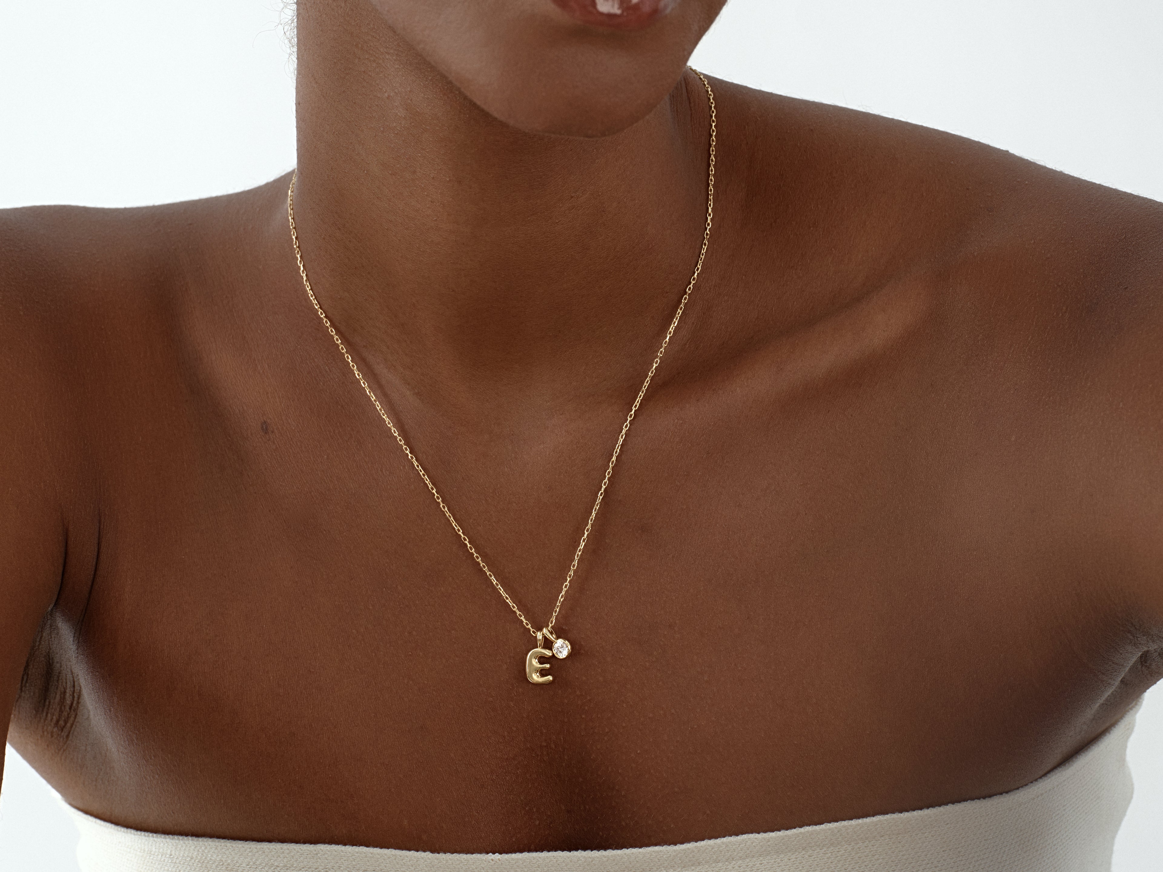 Letter & Birthstone Necklace