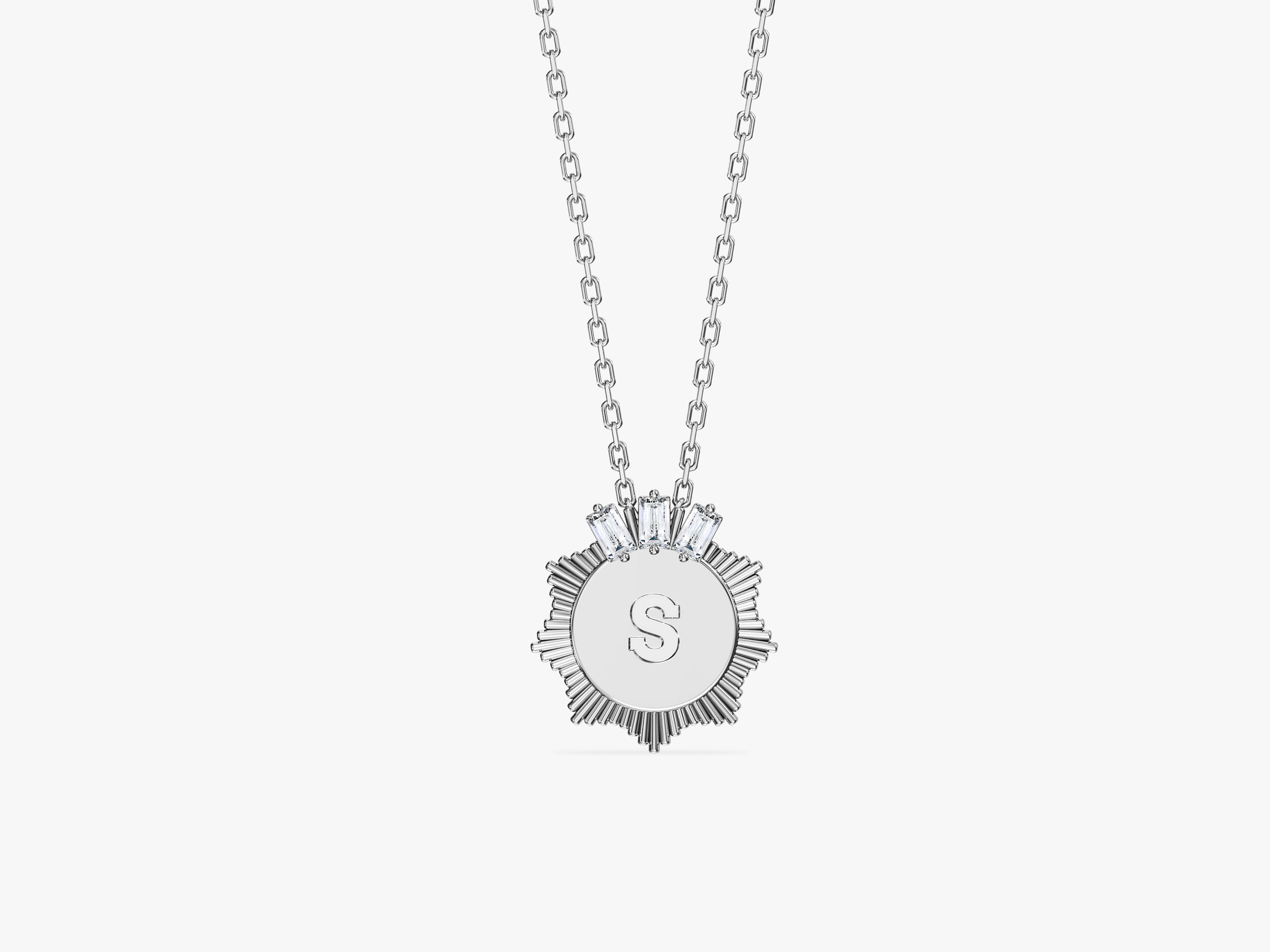 Sunburst Initial Necklace