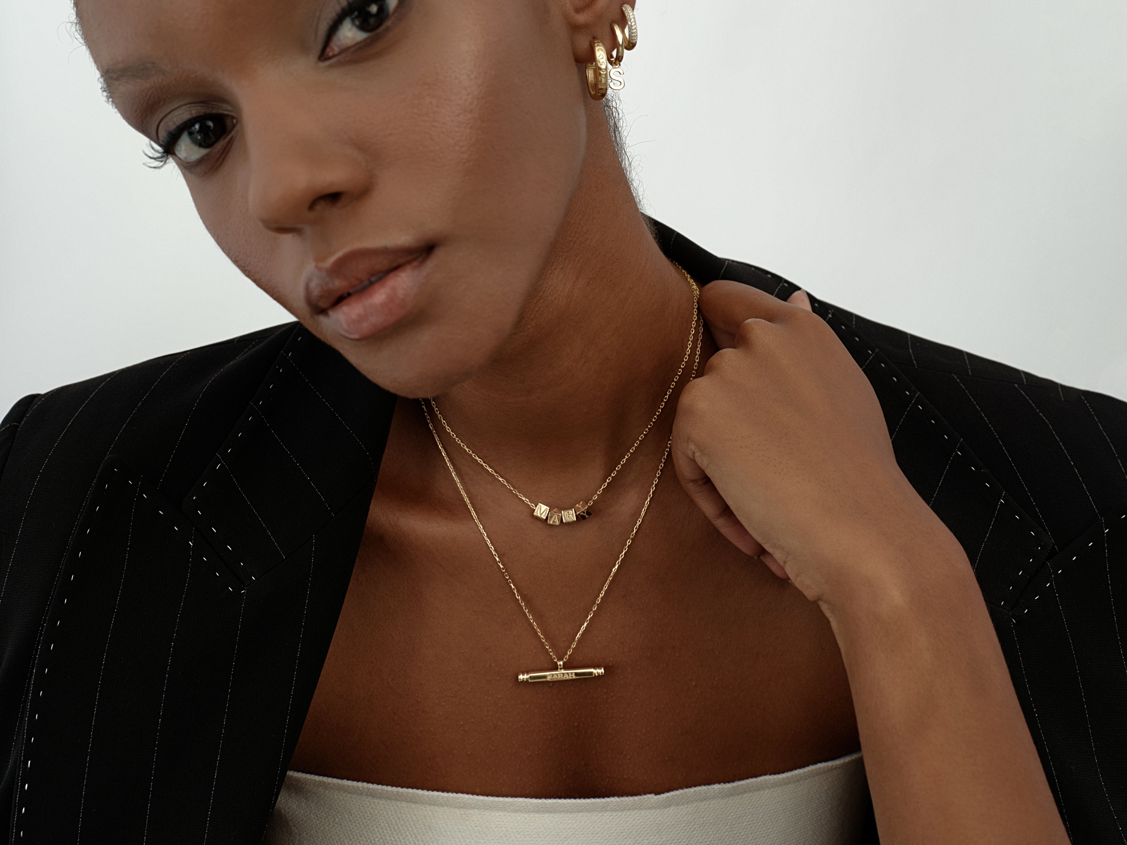 Cylinder Name Necklace