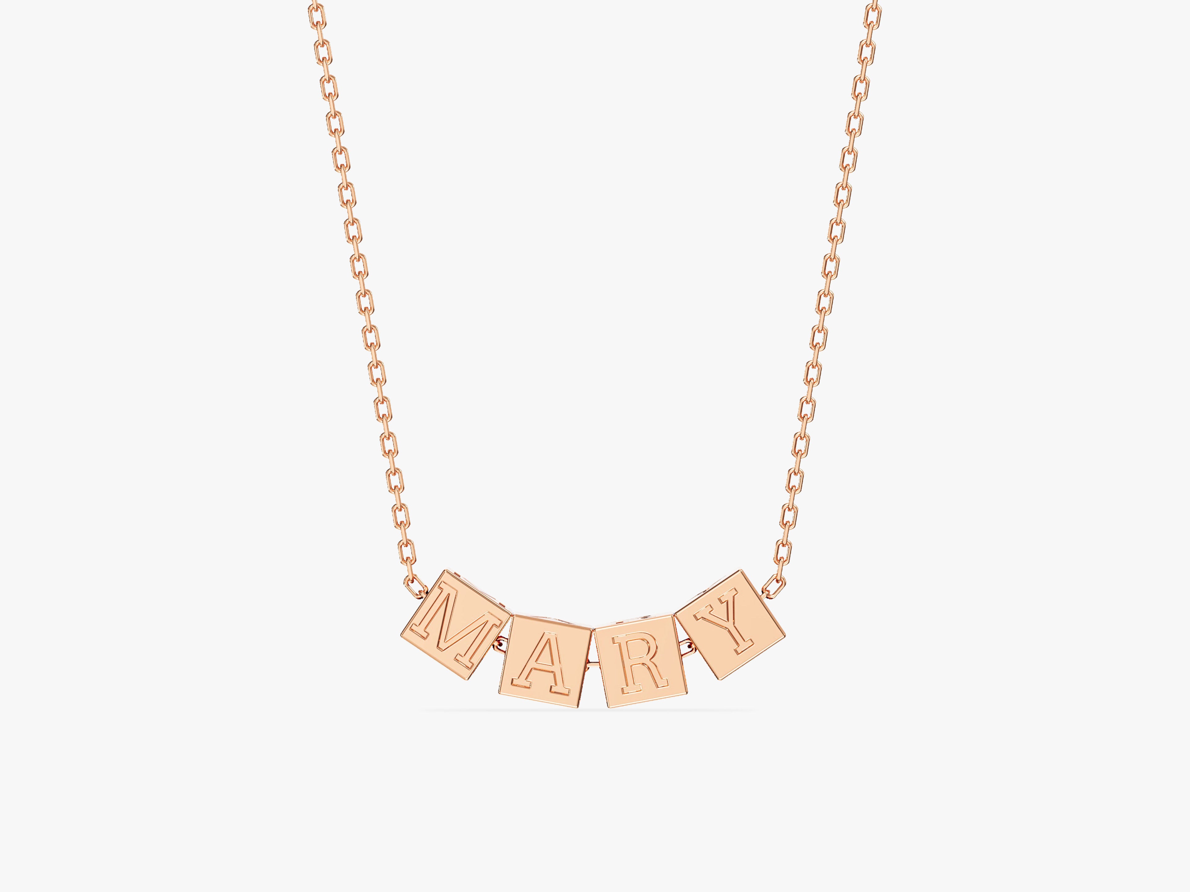 Cube Name Necklace