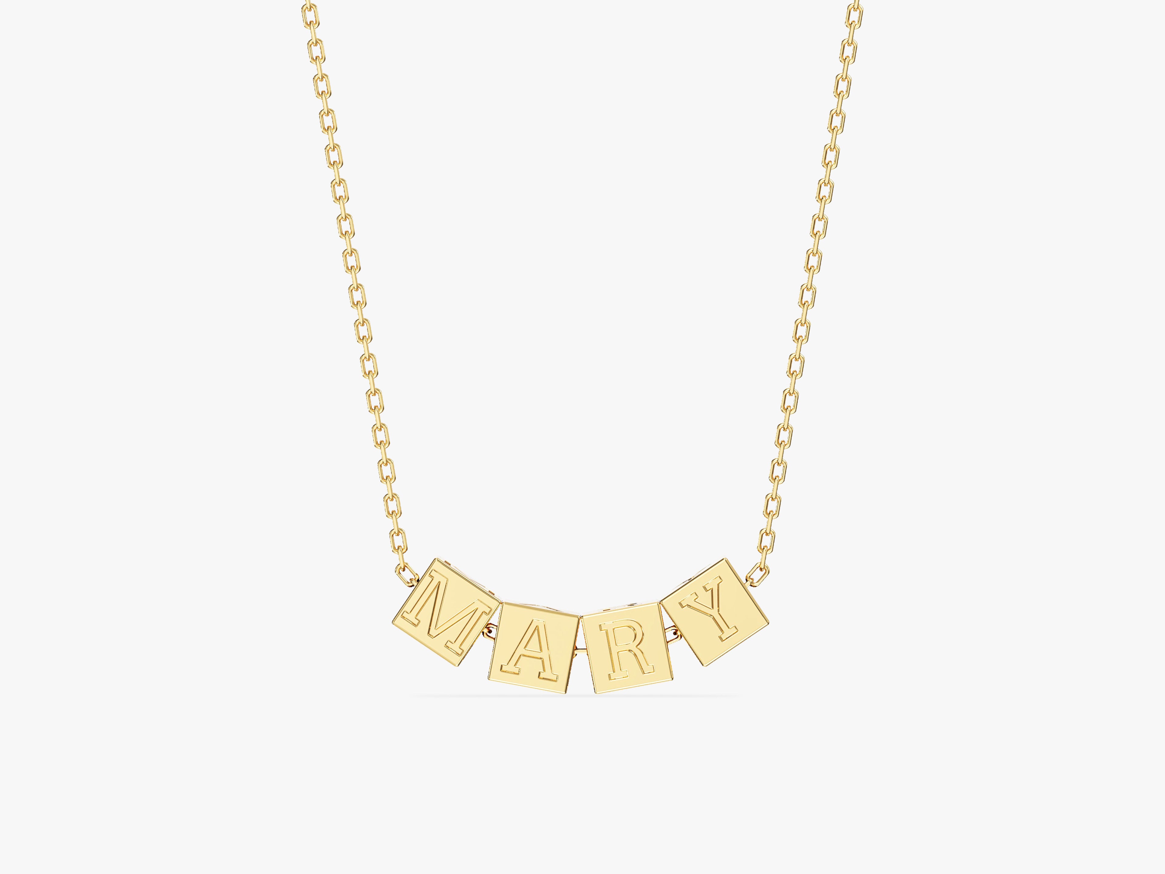 Cube Name Necklace