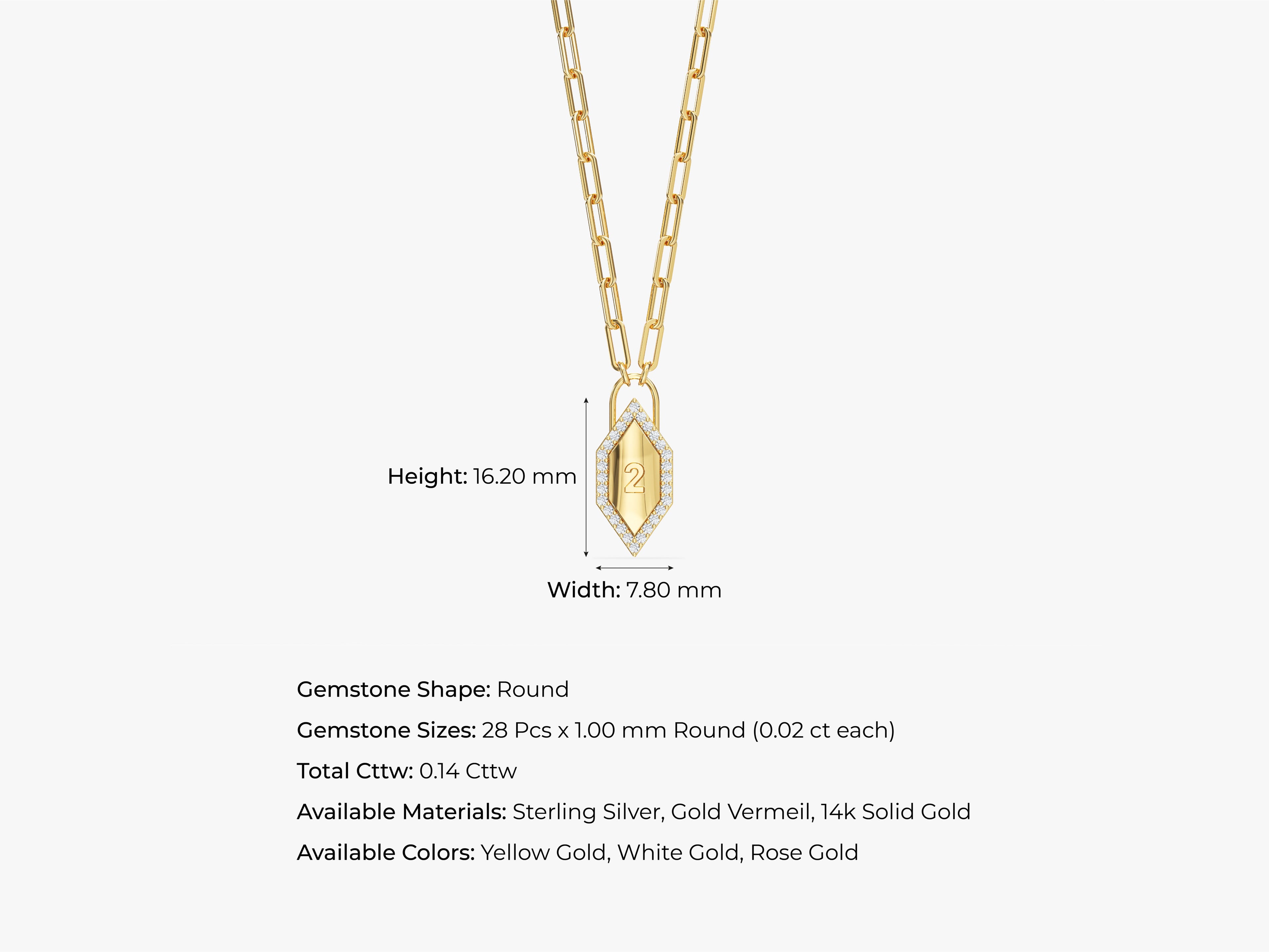 Hexagon Initial Necklace