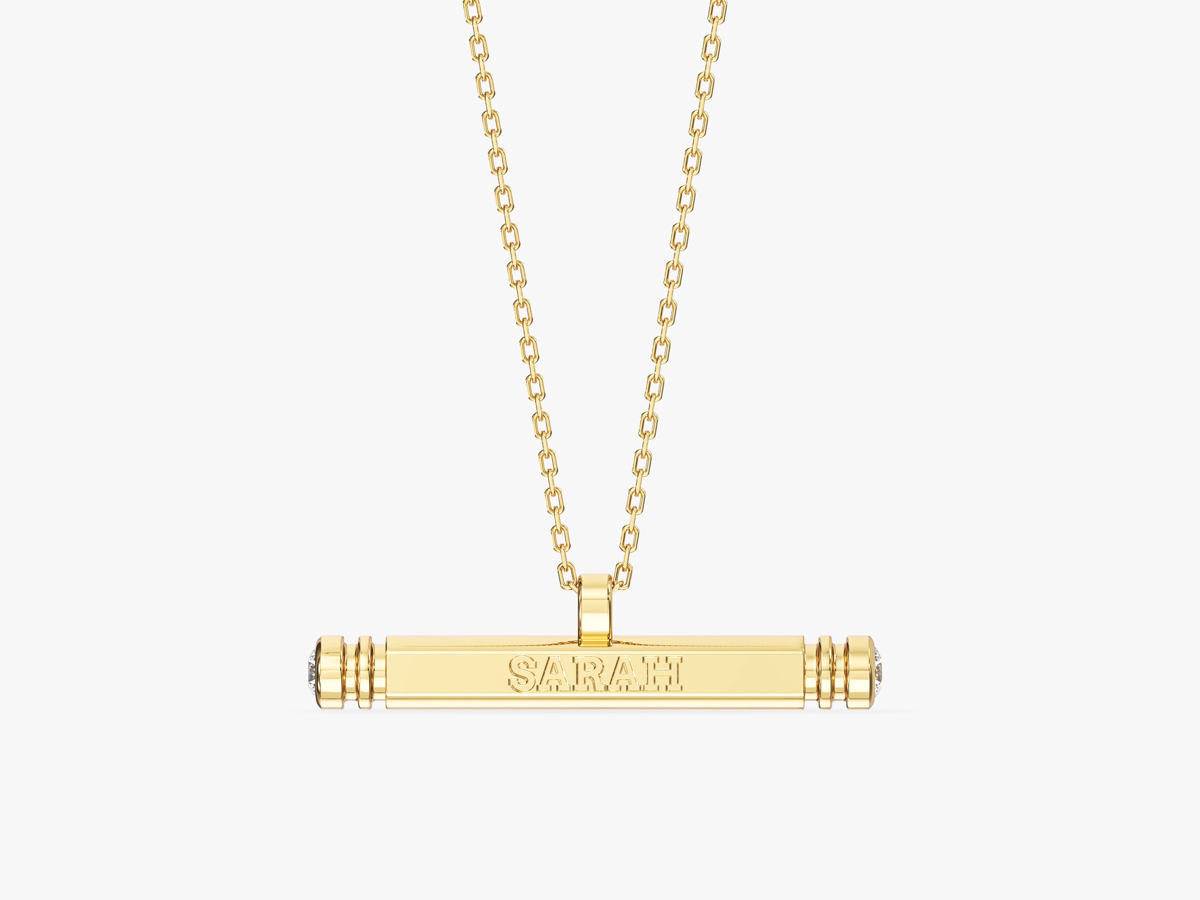 Cylinder Name Necklace