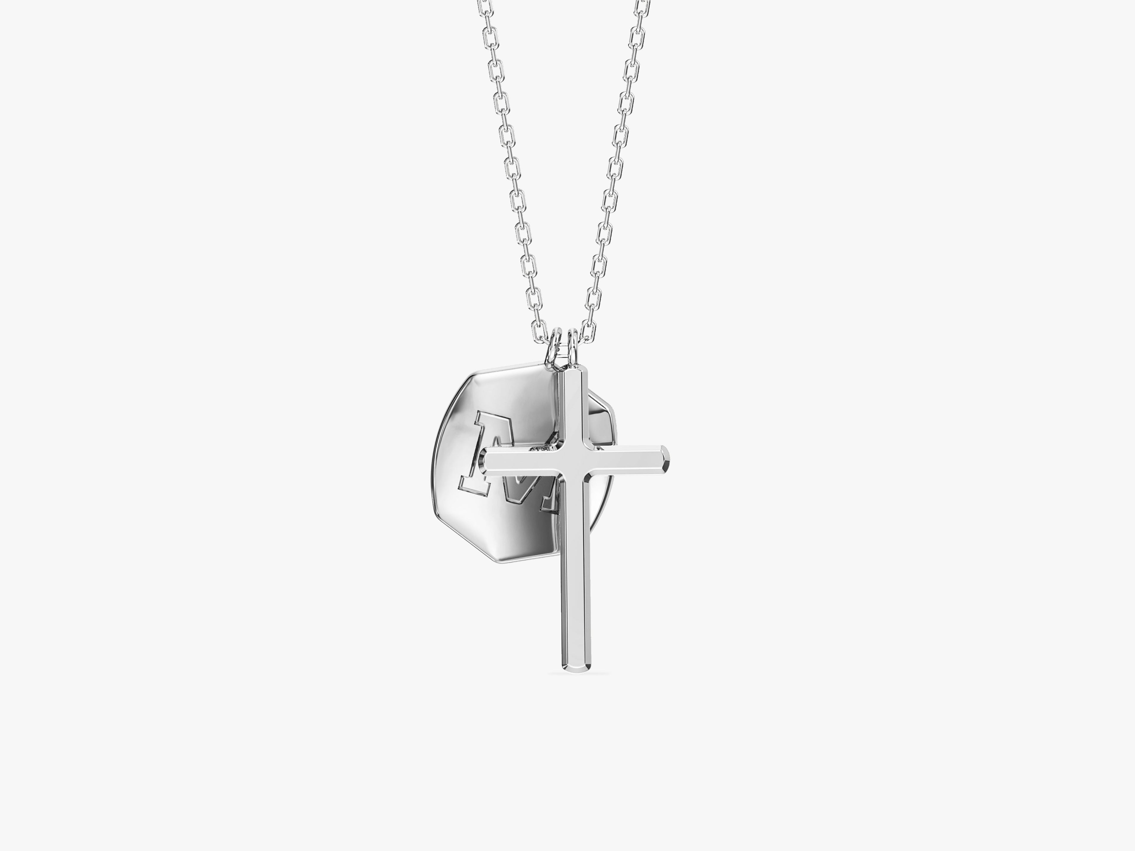 Initial Cross Necklace