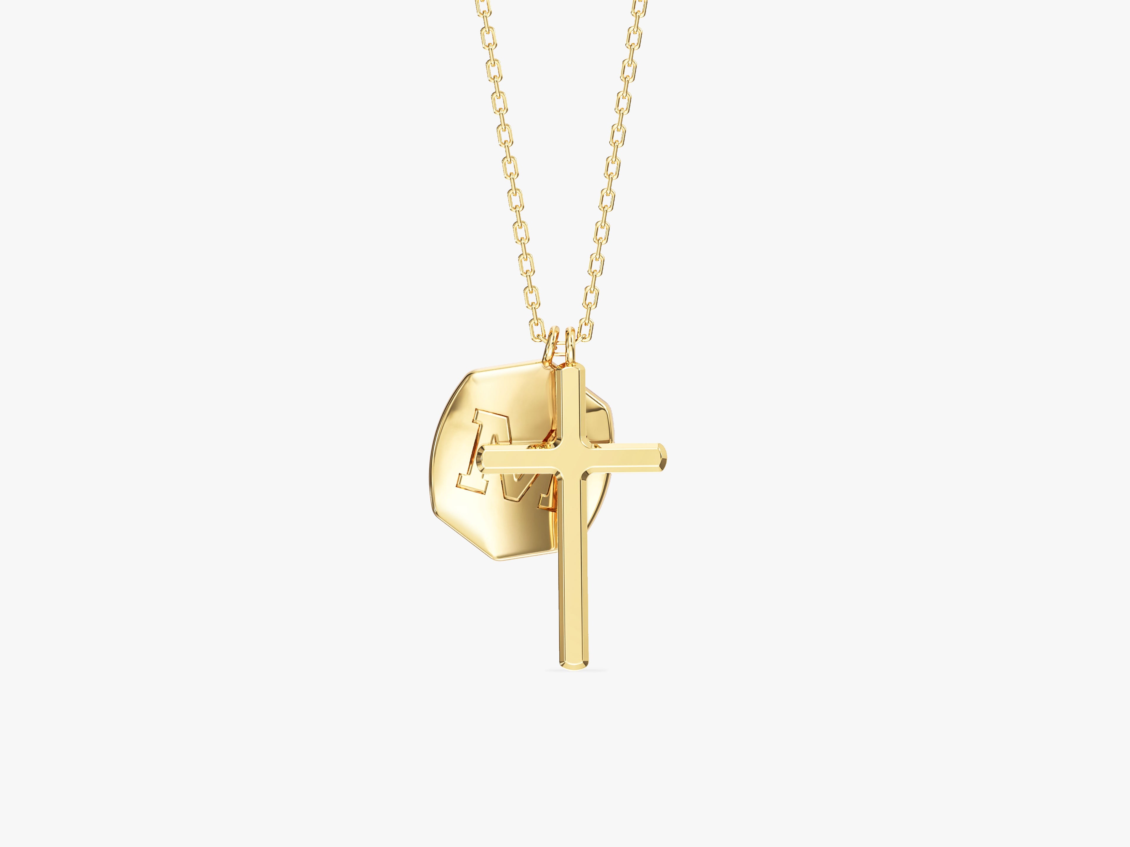Initial Cross Necklace