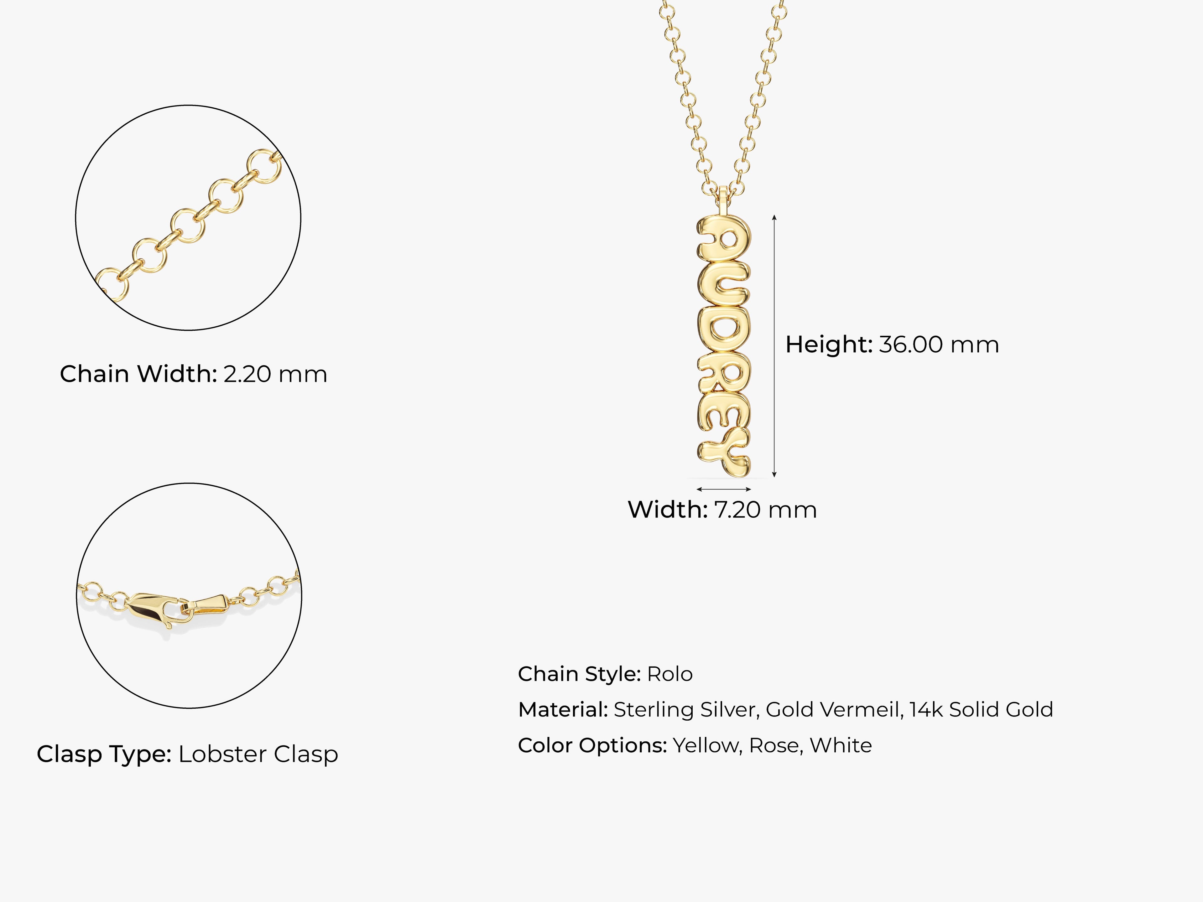 Vertical Name Necklace