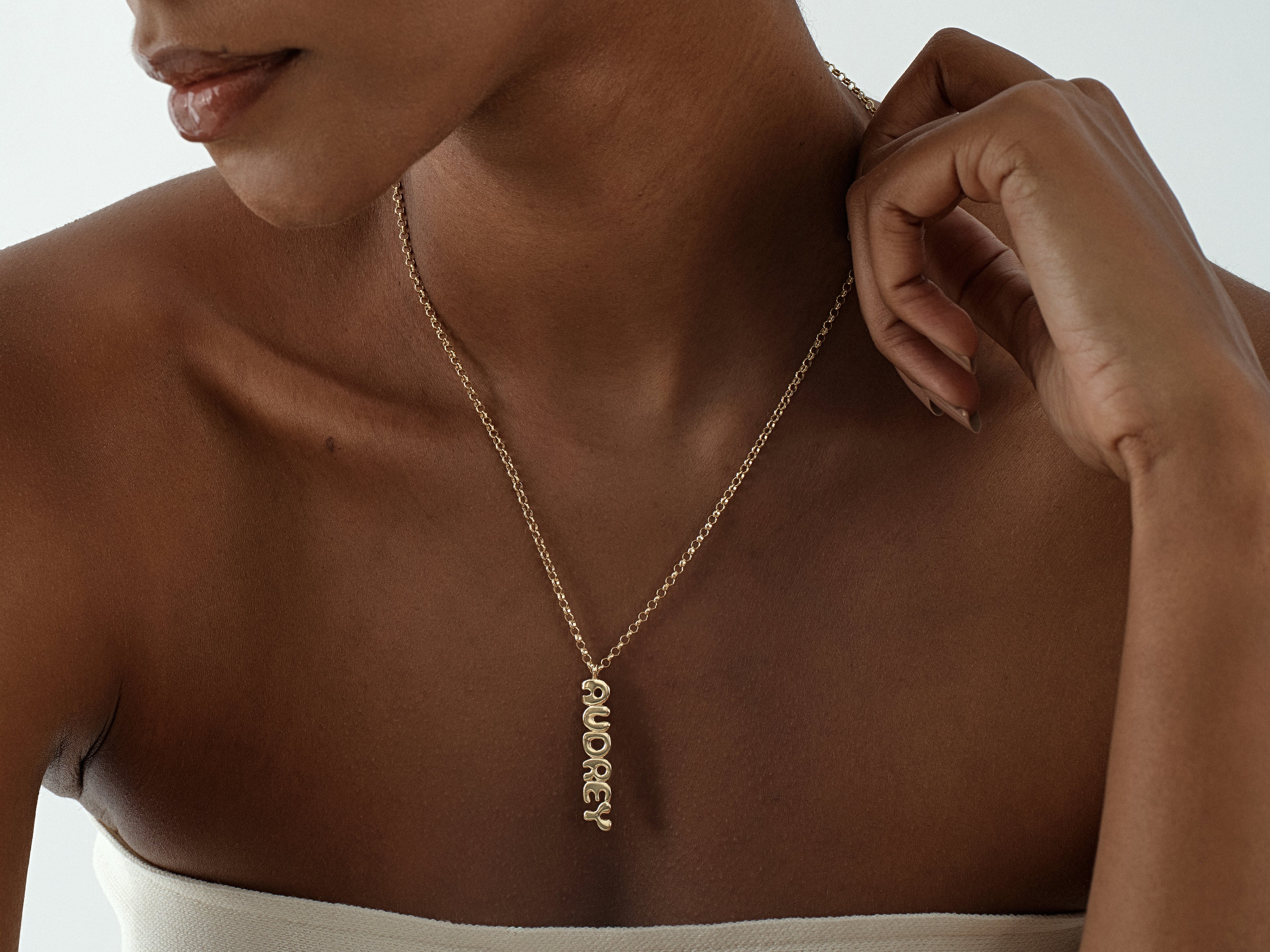 Vertical Name Necklace