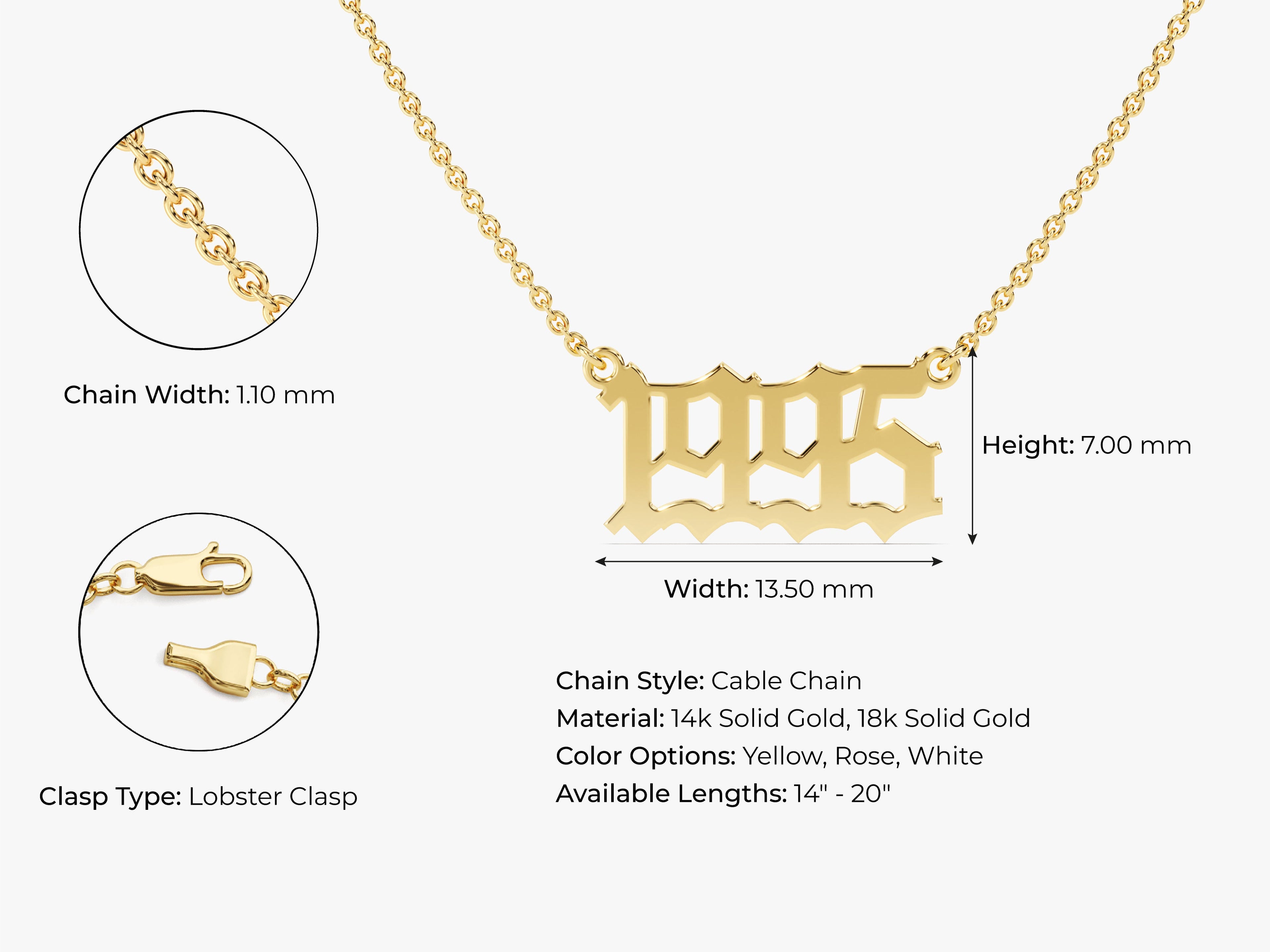 Vintage Year Necklace