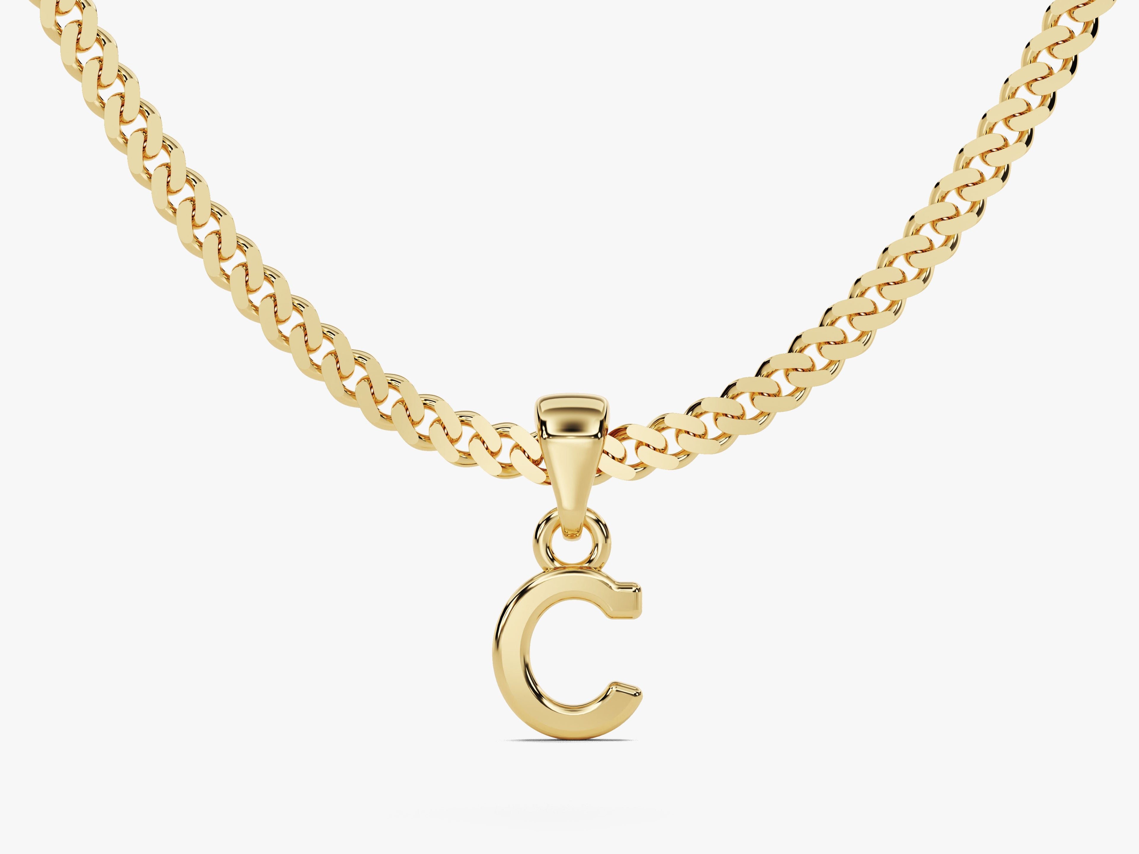 Initial Cuban Chain Necklace