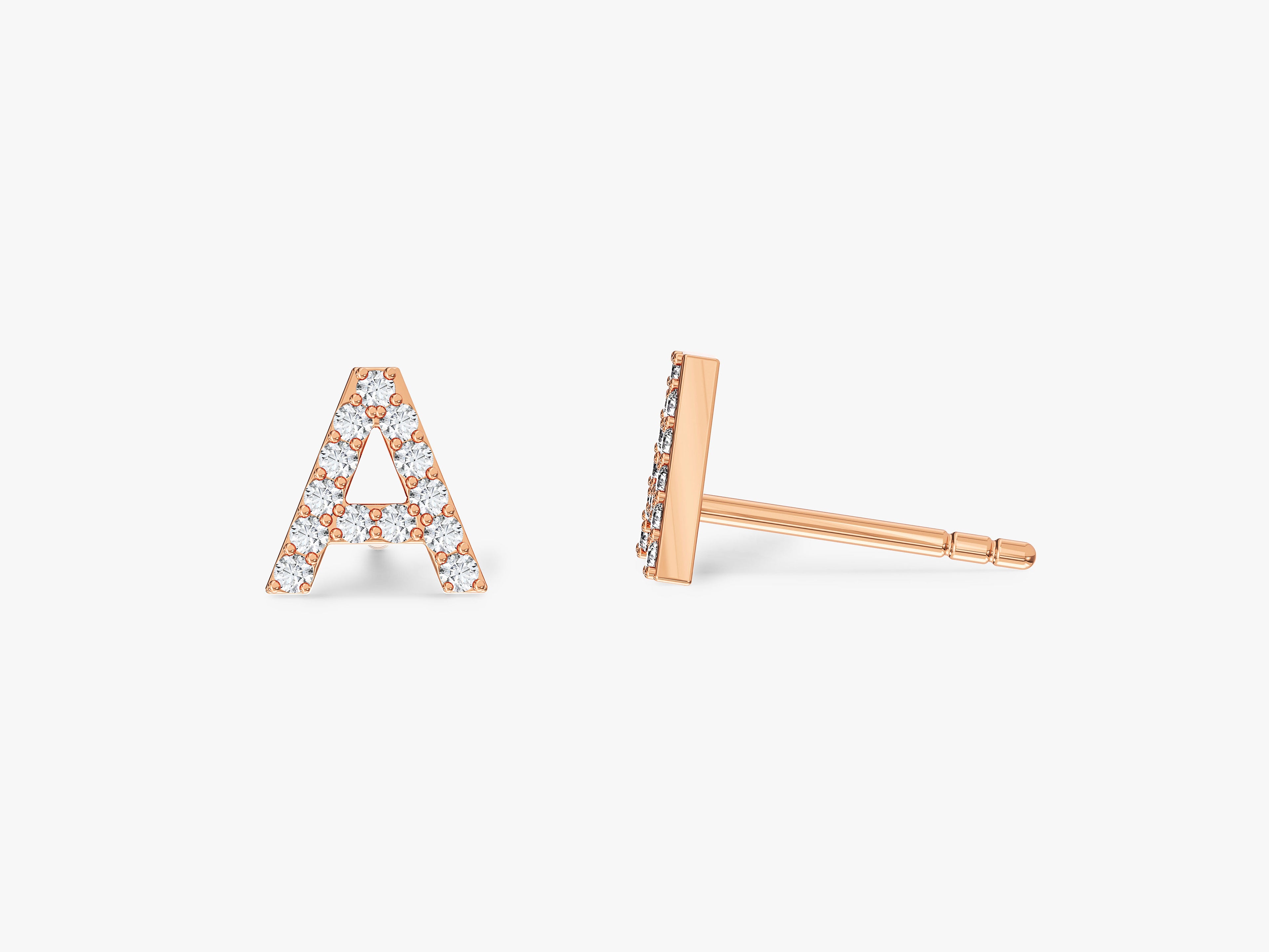 Birthstone Letter Earrings