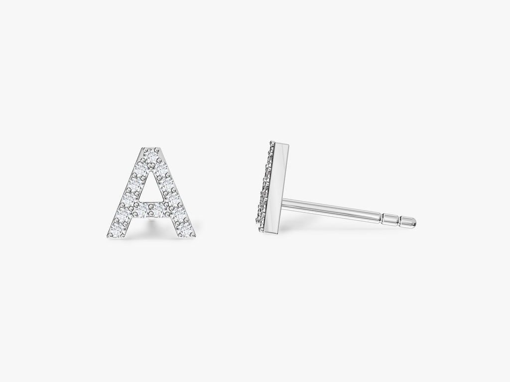 Birthstone Letter Earrings