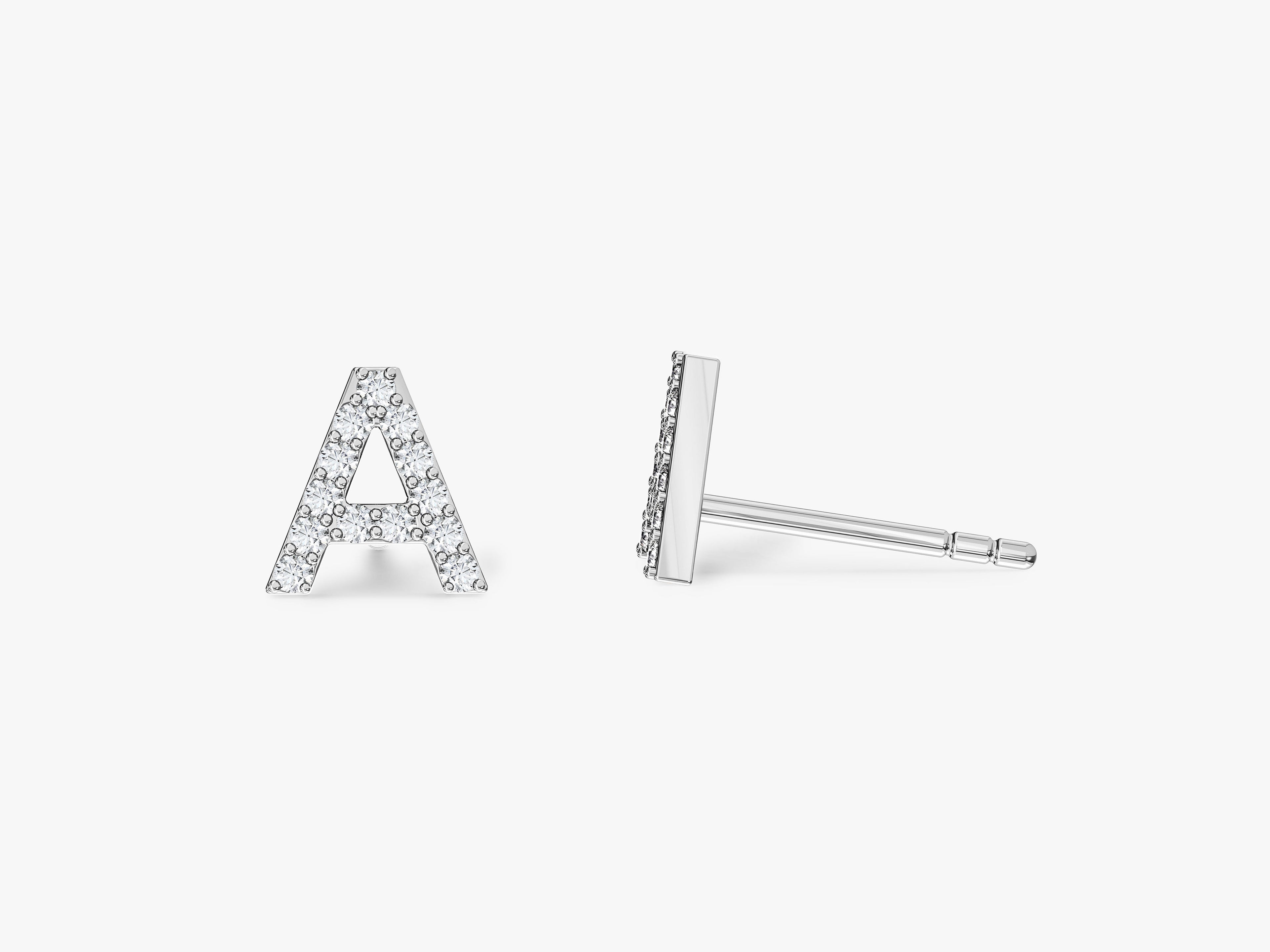 Birthstone Letter Earrings