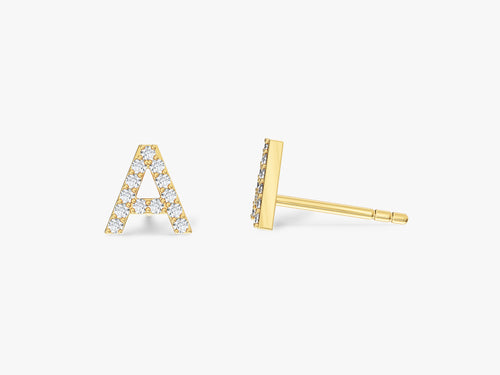 Birthstone Letter Earrings