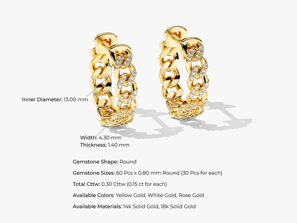 Hoop Earrings with Gemstone