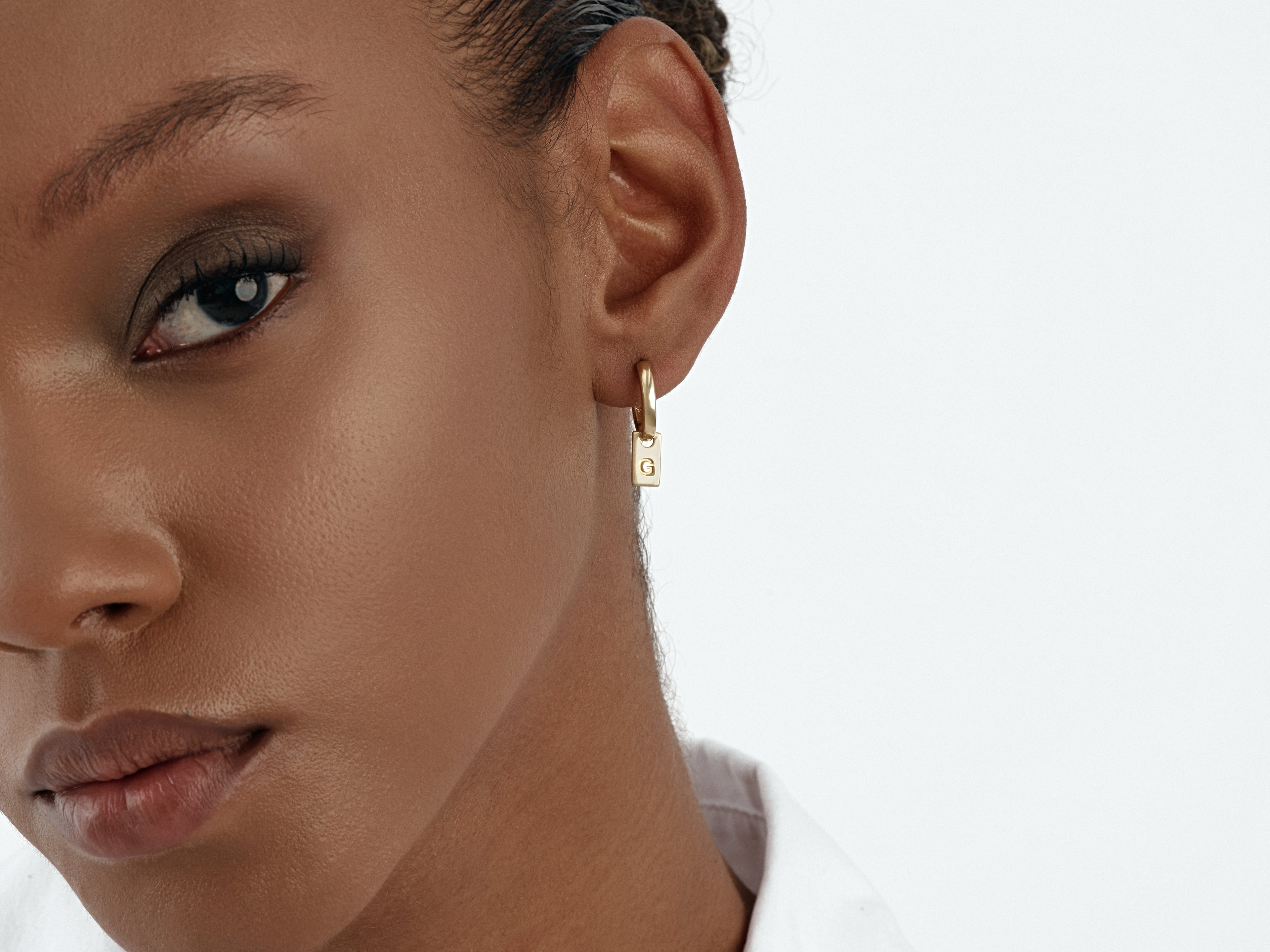 Letter Tag Earrings