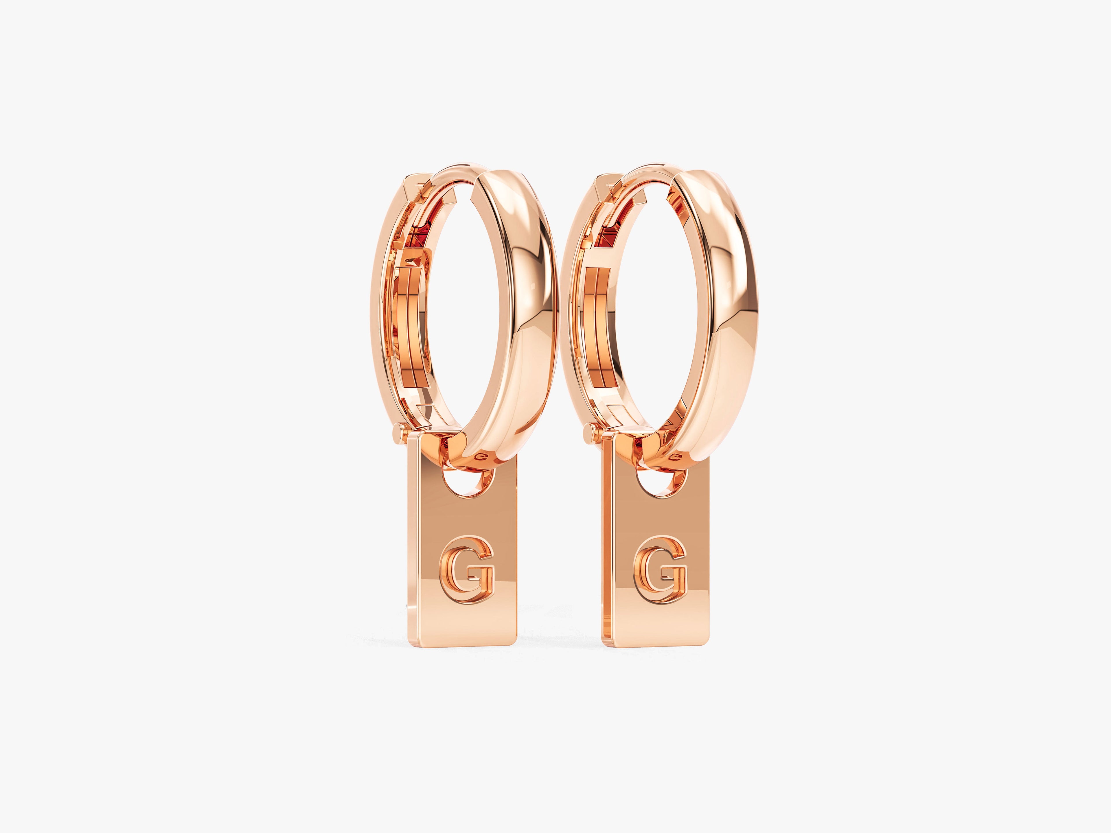 Letter Tag Earrings